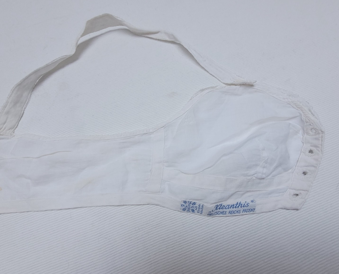 Rare German Cotton Bra „Kleanthis” Label Deutsches Reichs Patent 1910 1920