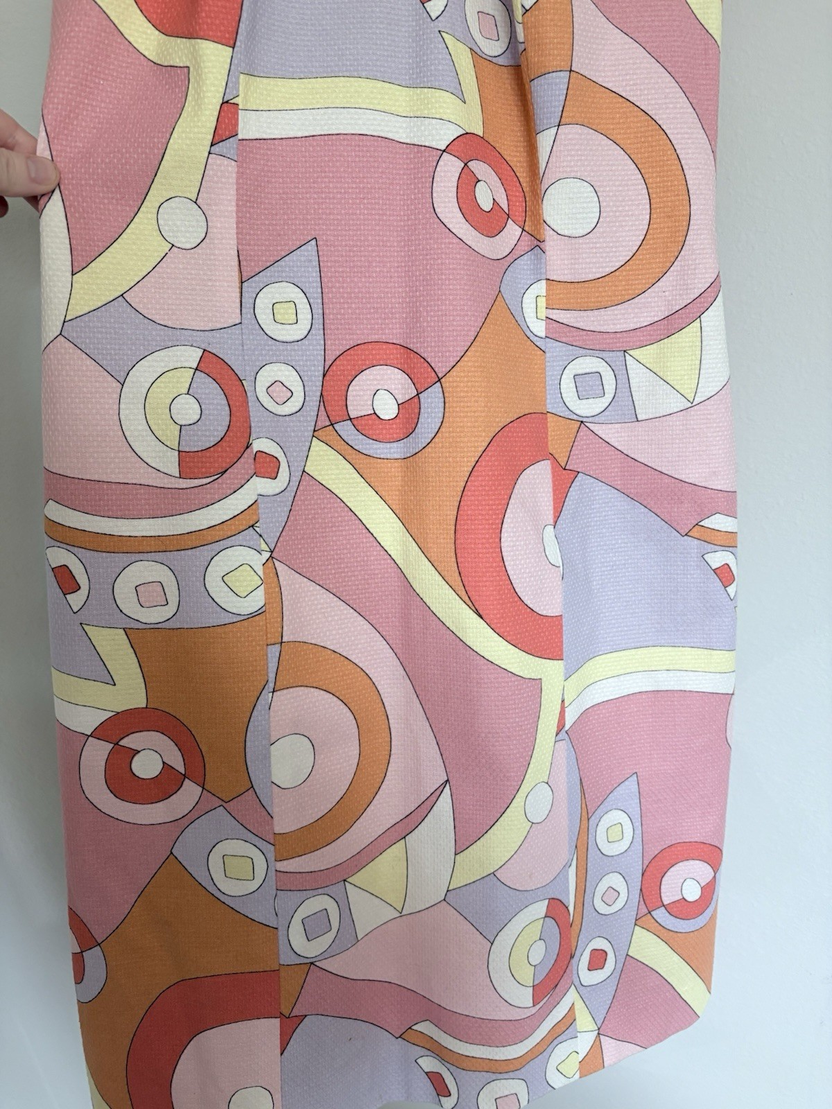 Vintage Psychedelic Print Halter Mini Dress Miss Jackson’s Tulsa Size 8 Mod Op