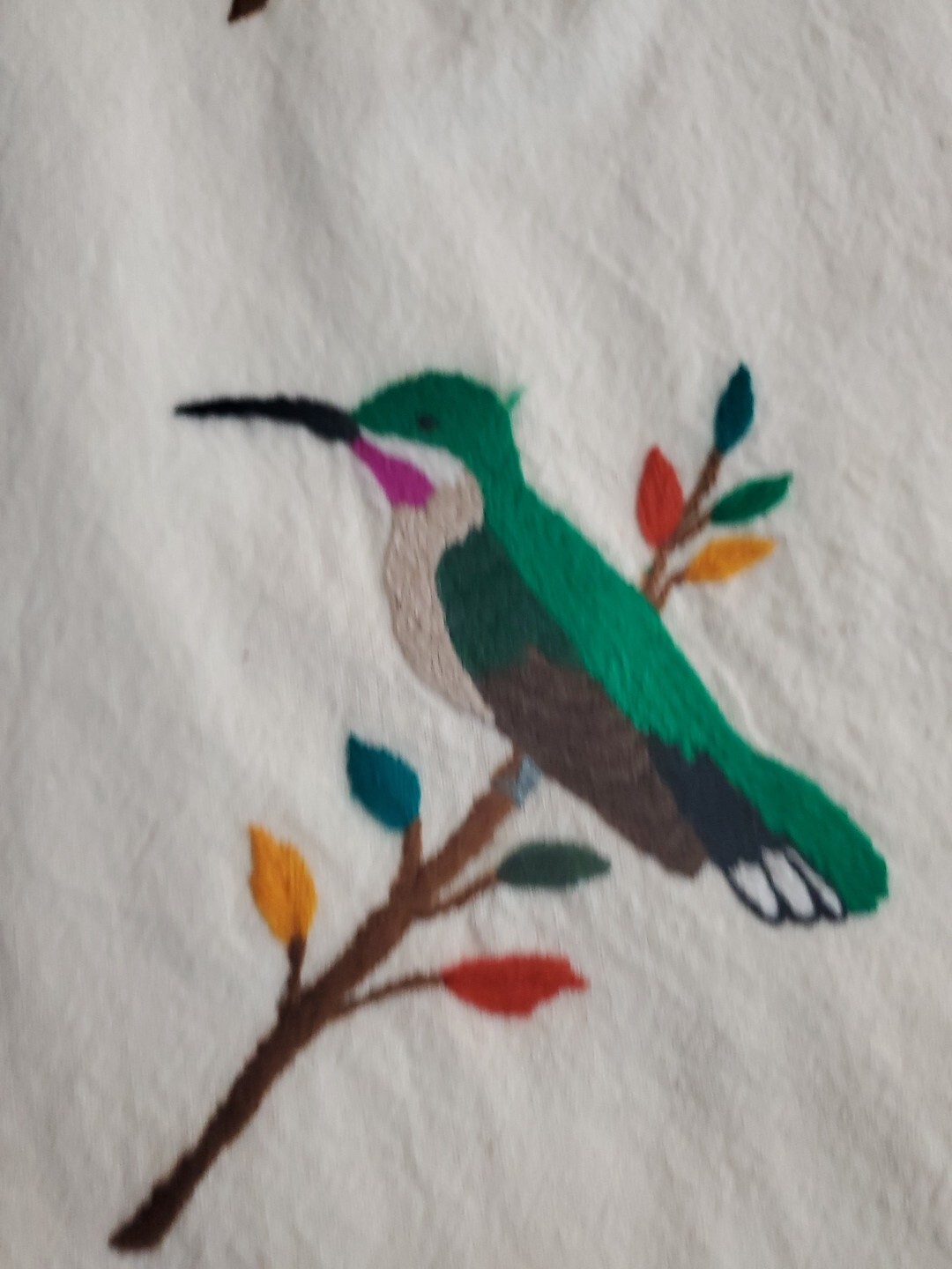 Vtg Handmade Vest Bird Embroidered Applique Womens Sz XL Cottagecore Art