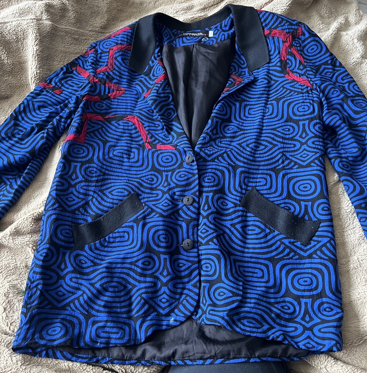 canvasbacks lutton horsfield Large Vintage Blazer Fun Blue Design