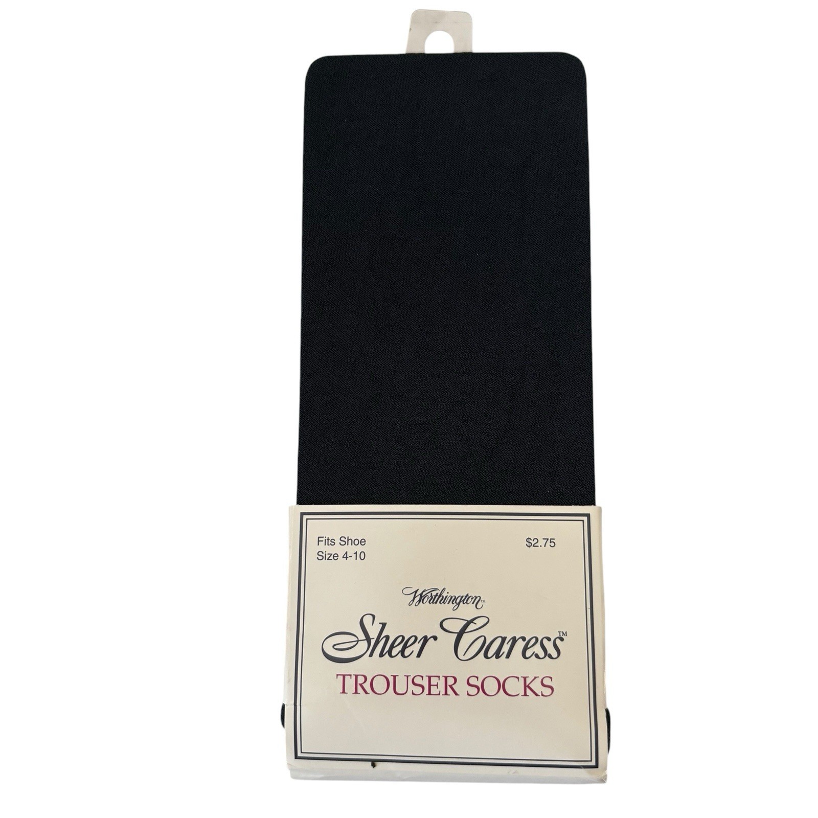 Vintage Womens Sheer Caress Navy Blue Trouser Socks Shoe Sz 4-10 Worthington USA