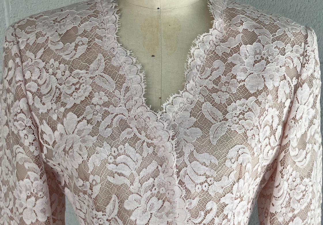 Vintage late-1980s Rickie Freeman for T.J. Nites lace evening jacket – 4