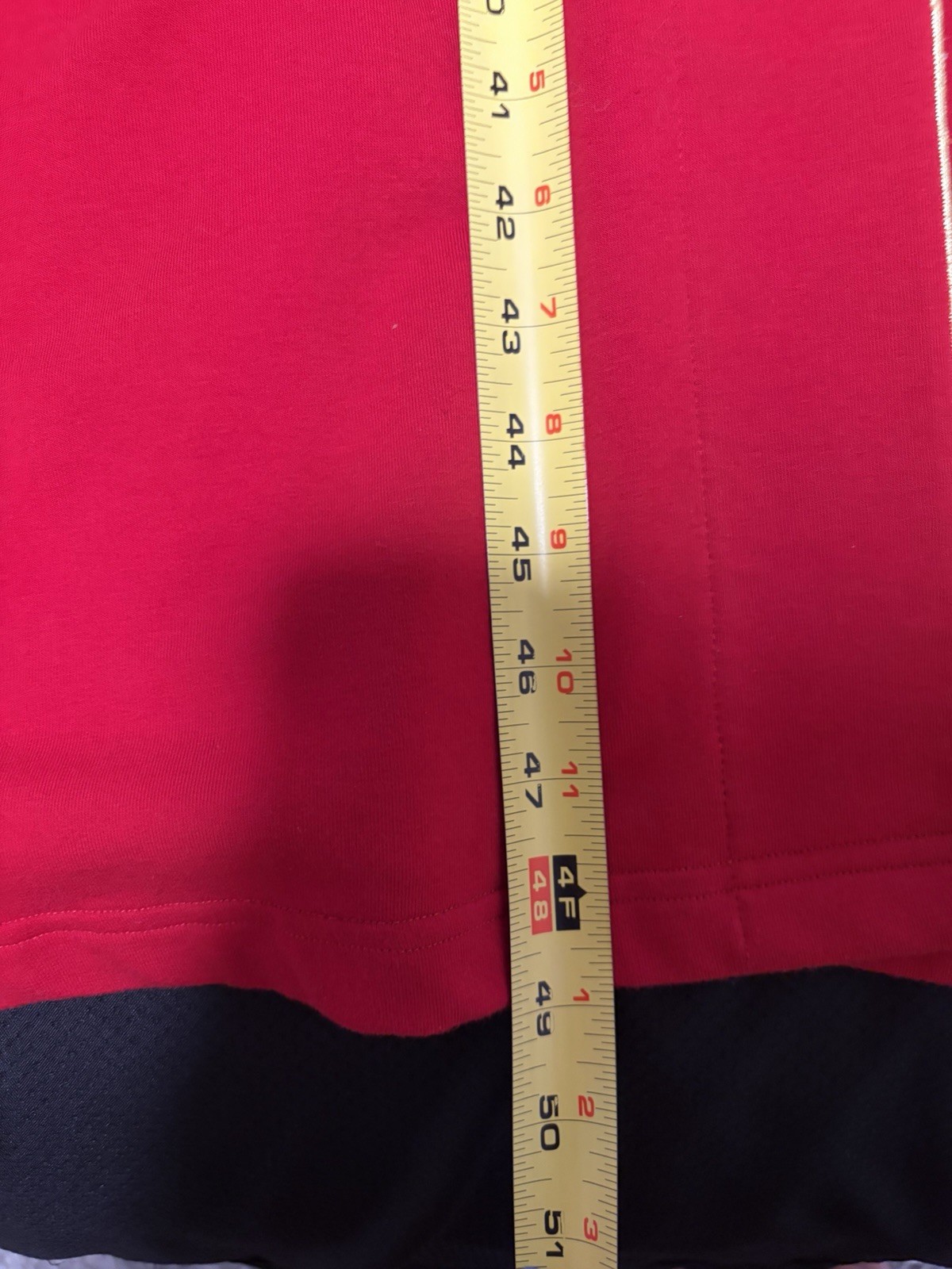 ST JOHN COLLECTION By Marie Gray~L~Red Robe Black Velvet Embroidered Collar Vtg