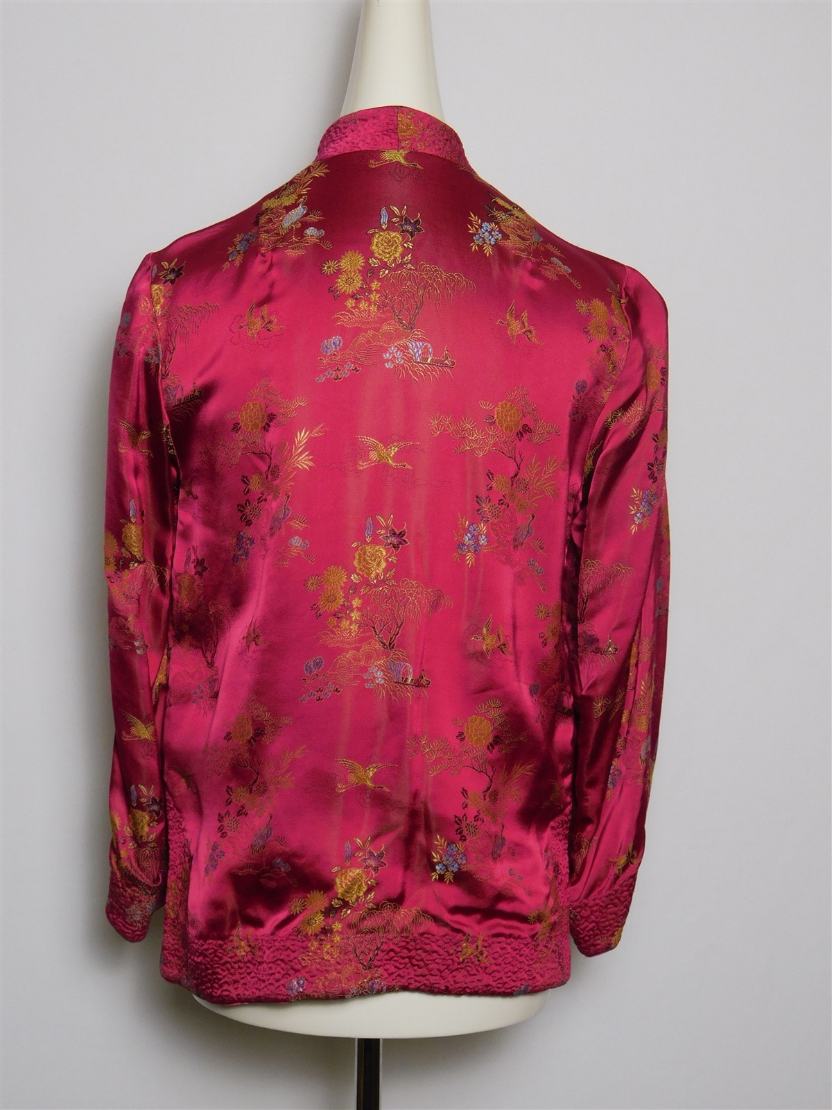 Vintage 1960s Women’s Reversible Qipao Button Silk Chinese Embellished Jacket