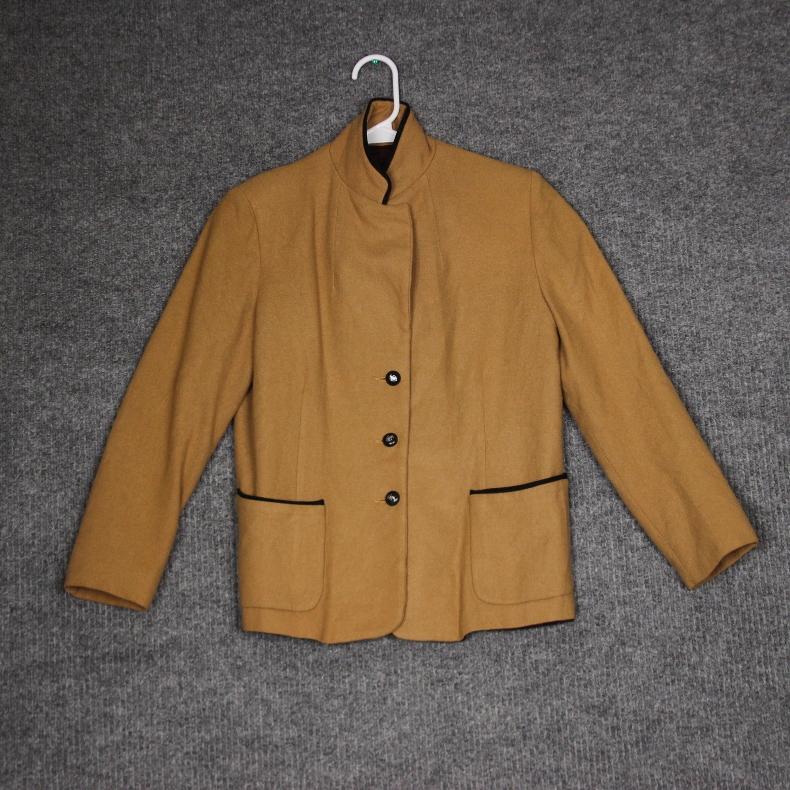 Vintage B Altman & Co Beige Wool Blend Blazer Jacket Women S Petite 12/9