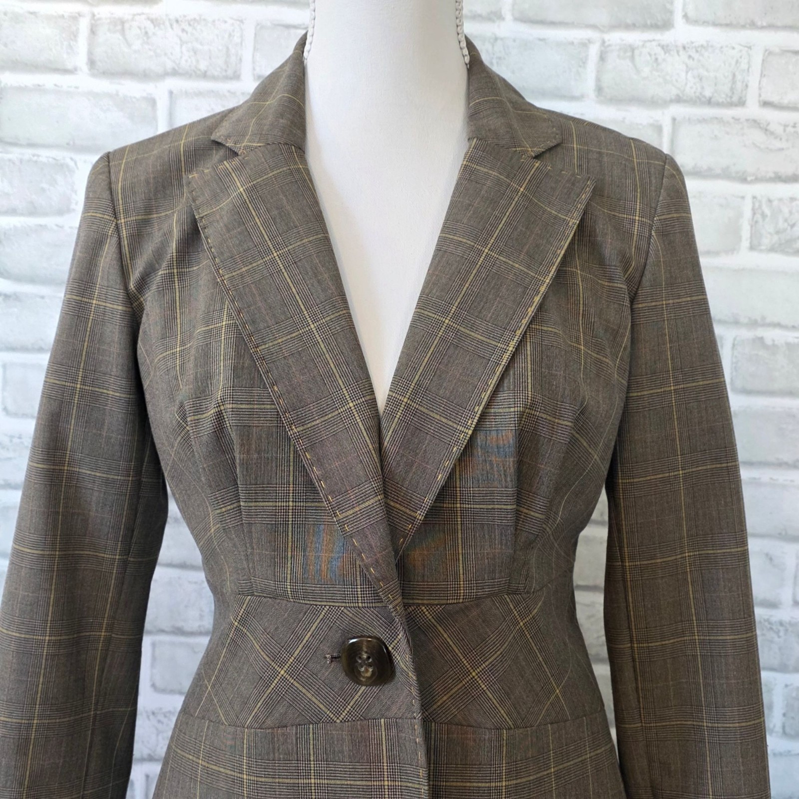 Vintage Harold’s USA Plaid Equestrian Blazer Novelty Horse Bit Lining 4 Acadamia
