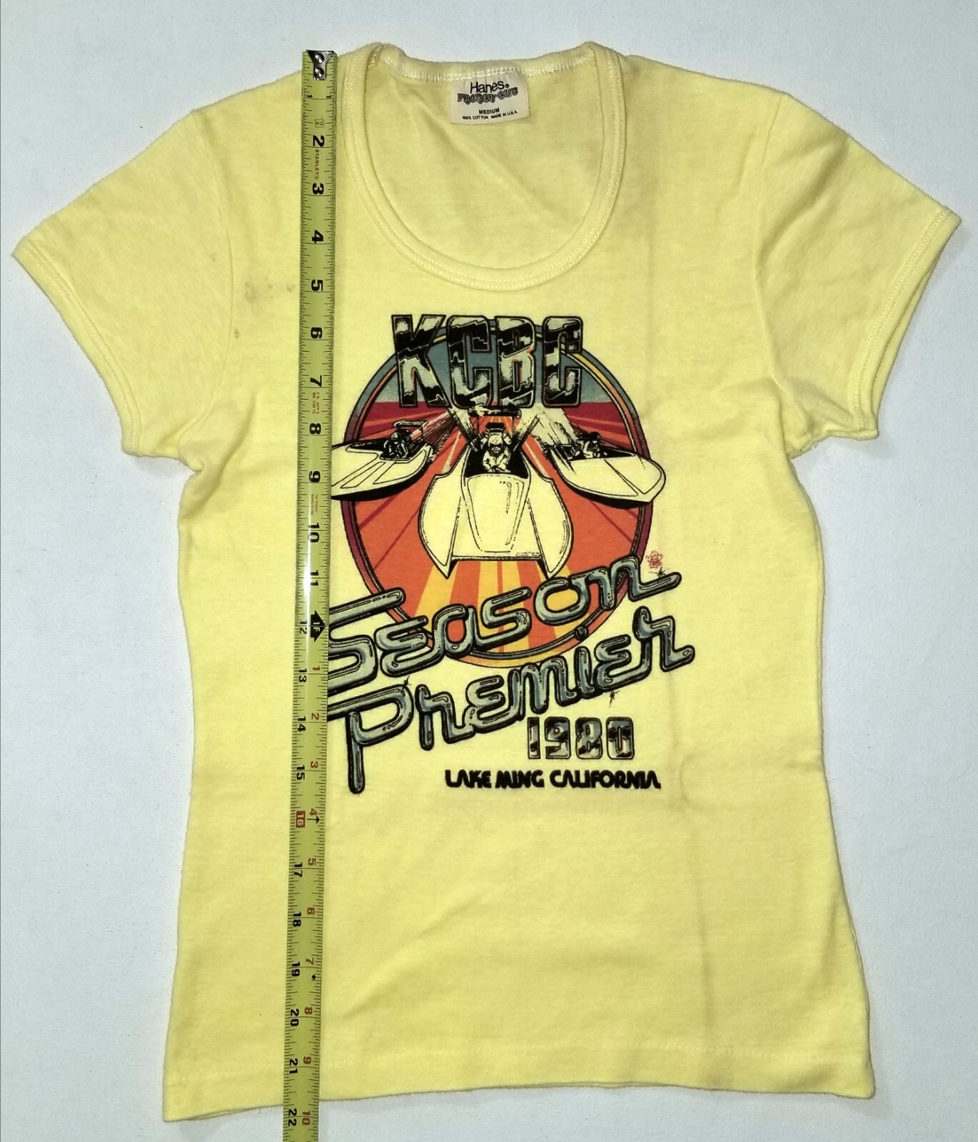 VTG 1980 NATIONAL DRAG BOAT RACING T-SHIRT TEE WOMAN MEDIUM M TOP LAKE MING JET