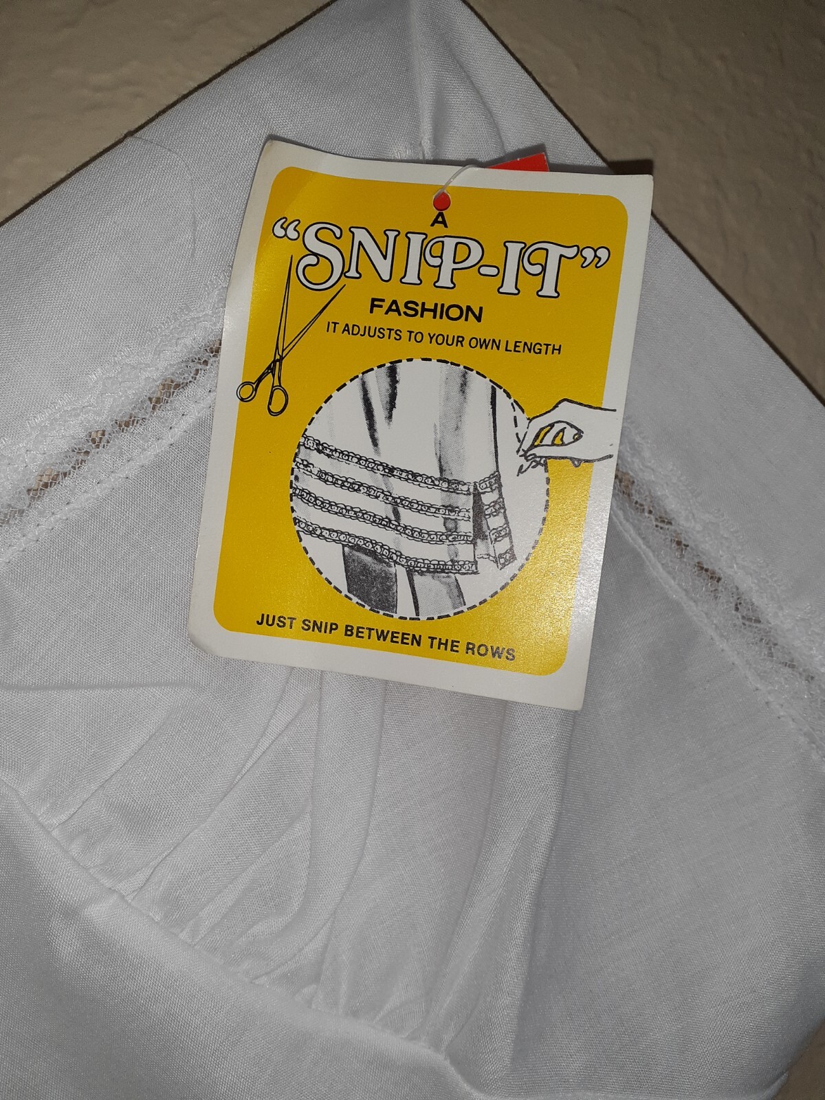 Vintage Figurfit Indera Women’s Full Slip Lingerie Snip-it White Laced Size 36