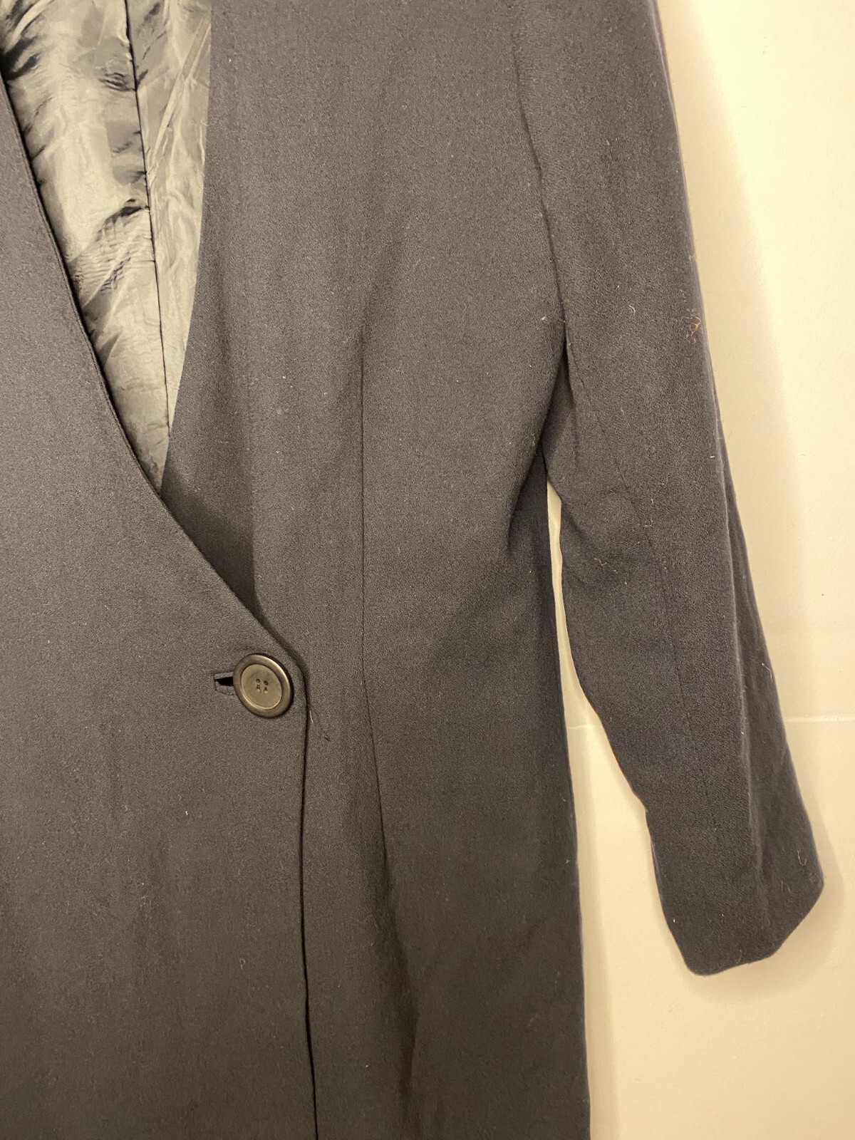 Vintage 1980 Dressed by Sandra Soulos Polyester Viscose Wrap Coat Dress Sz 14/M