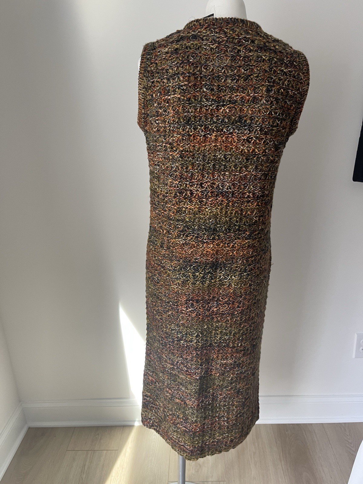 Bernat Klein Vintage Wool Dress Cardigan Sweater Set Chunky Knit