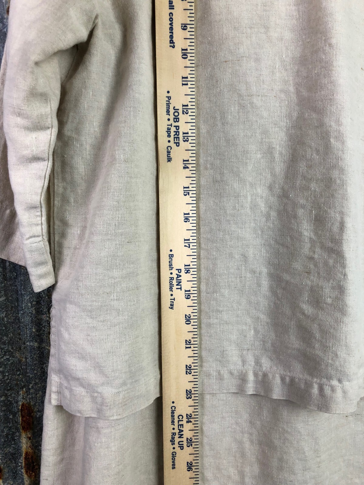 Studio Works Dress + Jacket Oatmeal Linen Womens M/L Embroidered Secretary