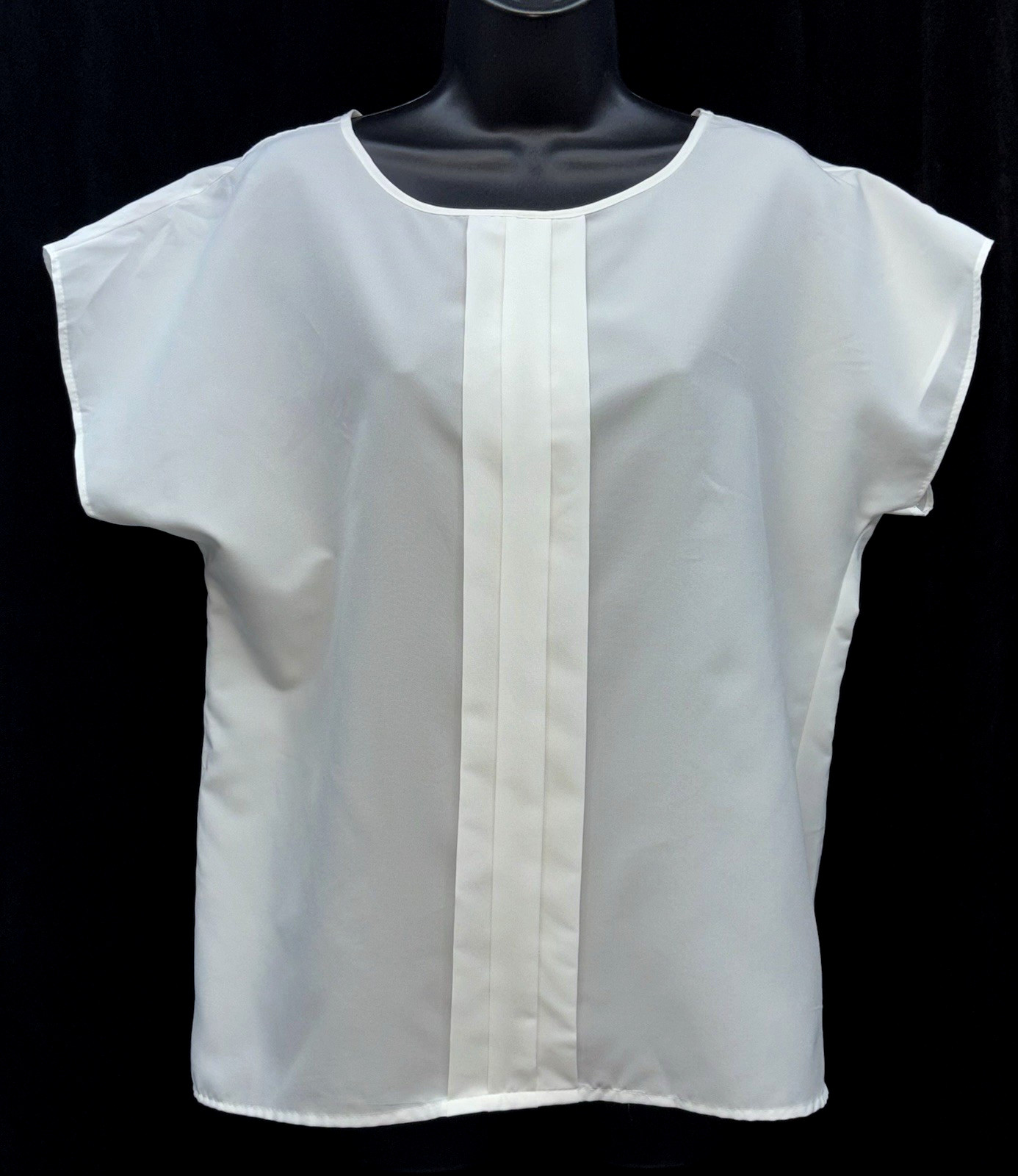 Vintage Lucky Winner Women Size L Pullover Short Dolman Sleeve Blouse White