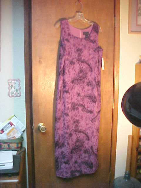 NWT-2pc Laura Scott Ladies Rose Colored Sleeveless Dress w/Jacket-Size M/L