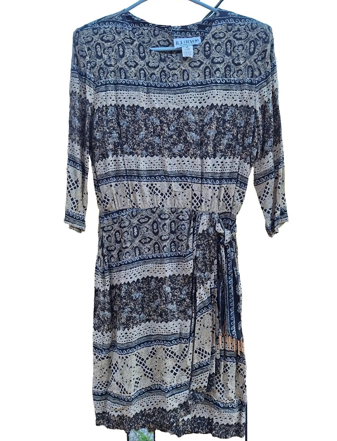 R. J. Stevens by Carol Escritor Vintage printed Dress Size 12