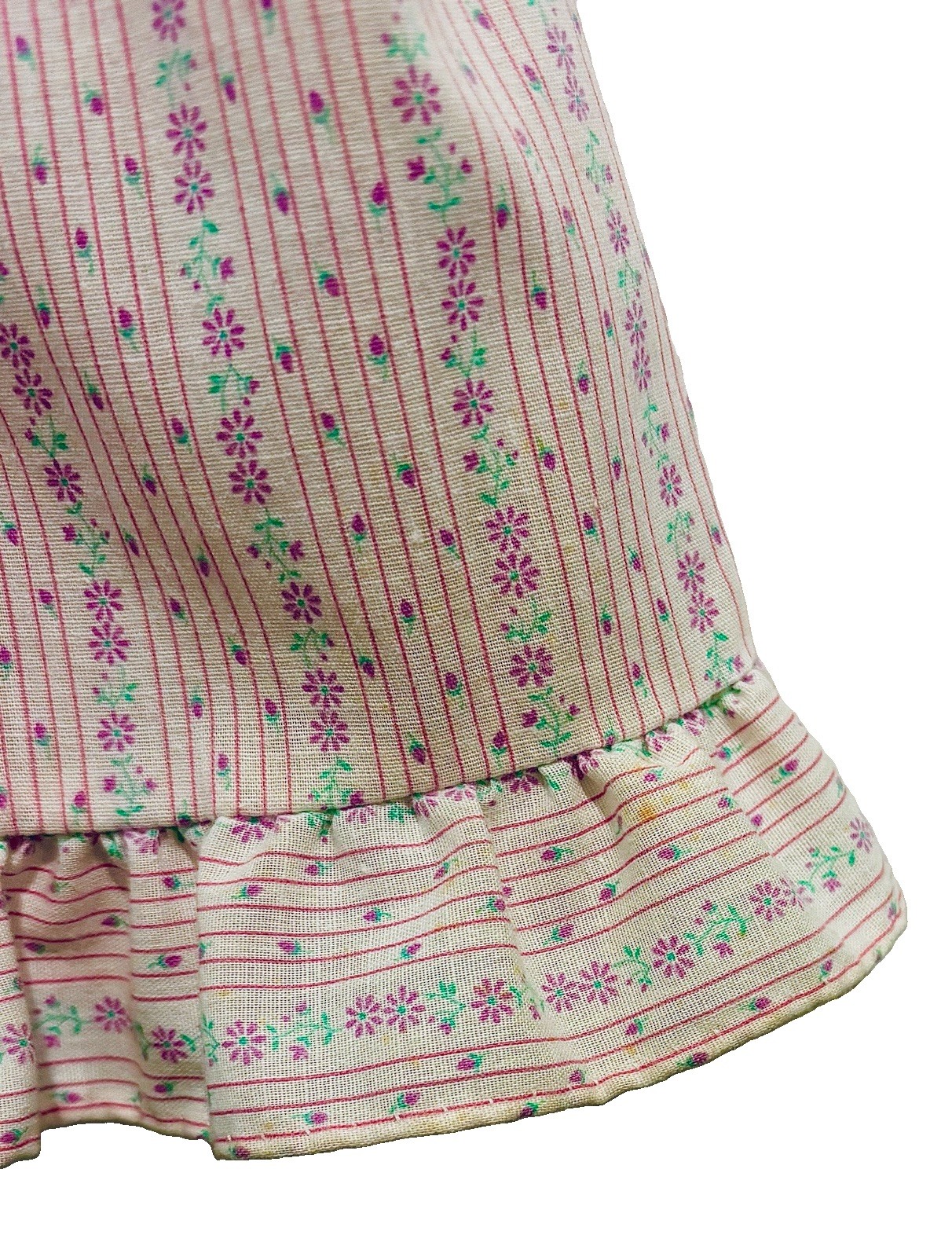 VTG 80s Becky Sharpe Sundress Sweetheart Neckline Dainty Pink & Lavender Floral