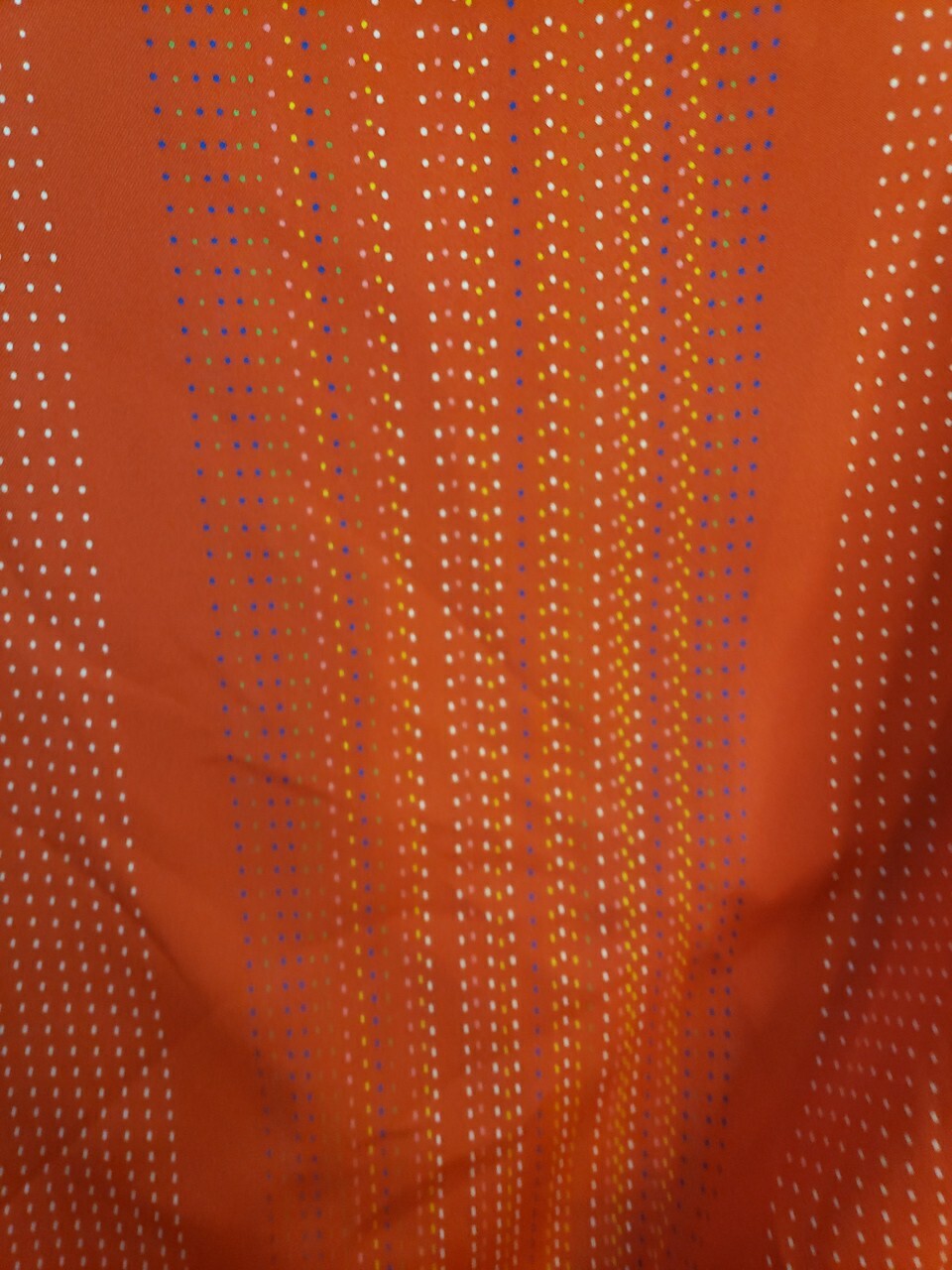 VTG 60S 70s Lady Arrow Button Up SIZE 10 L/S Red Polka dot Polyester PSYCHEDELIC