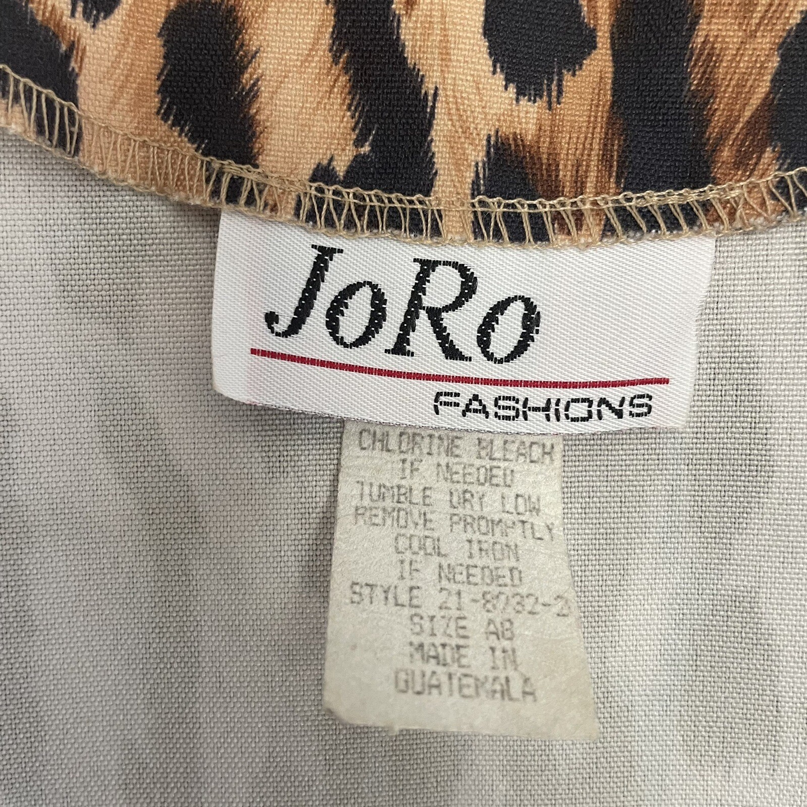 Vintage JoRo Fashions Animal Print Blazer Size 1X Women’s 3/4 Sleeve Leopard