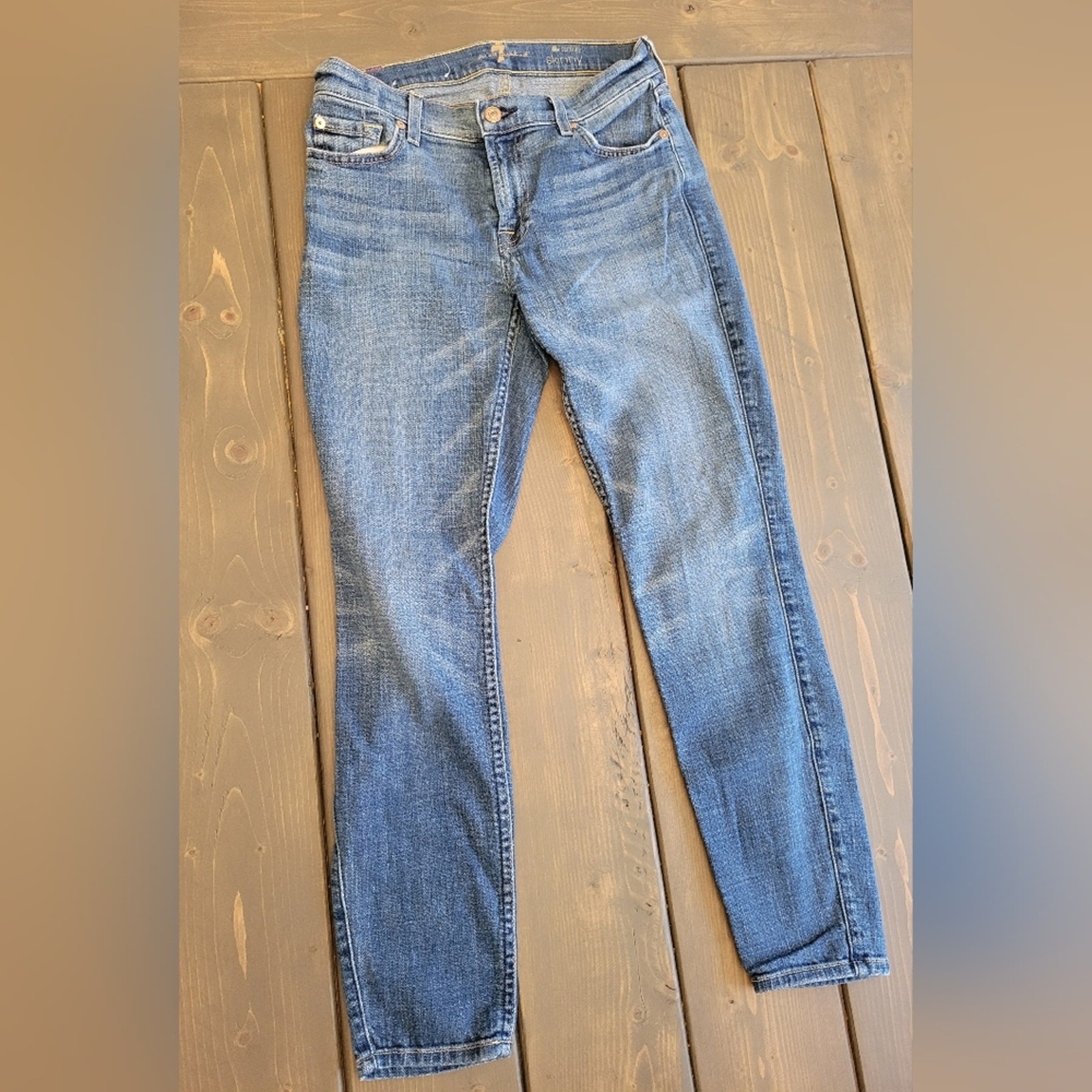 7 for all mankind ankle skinny size 27