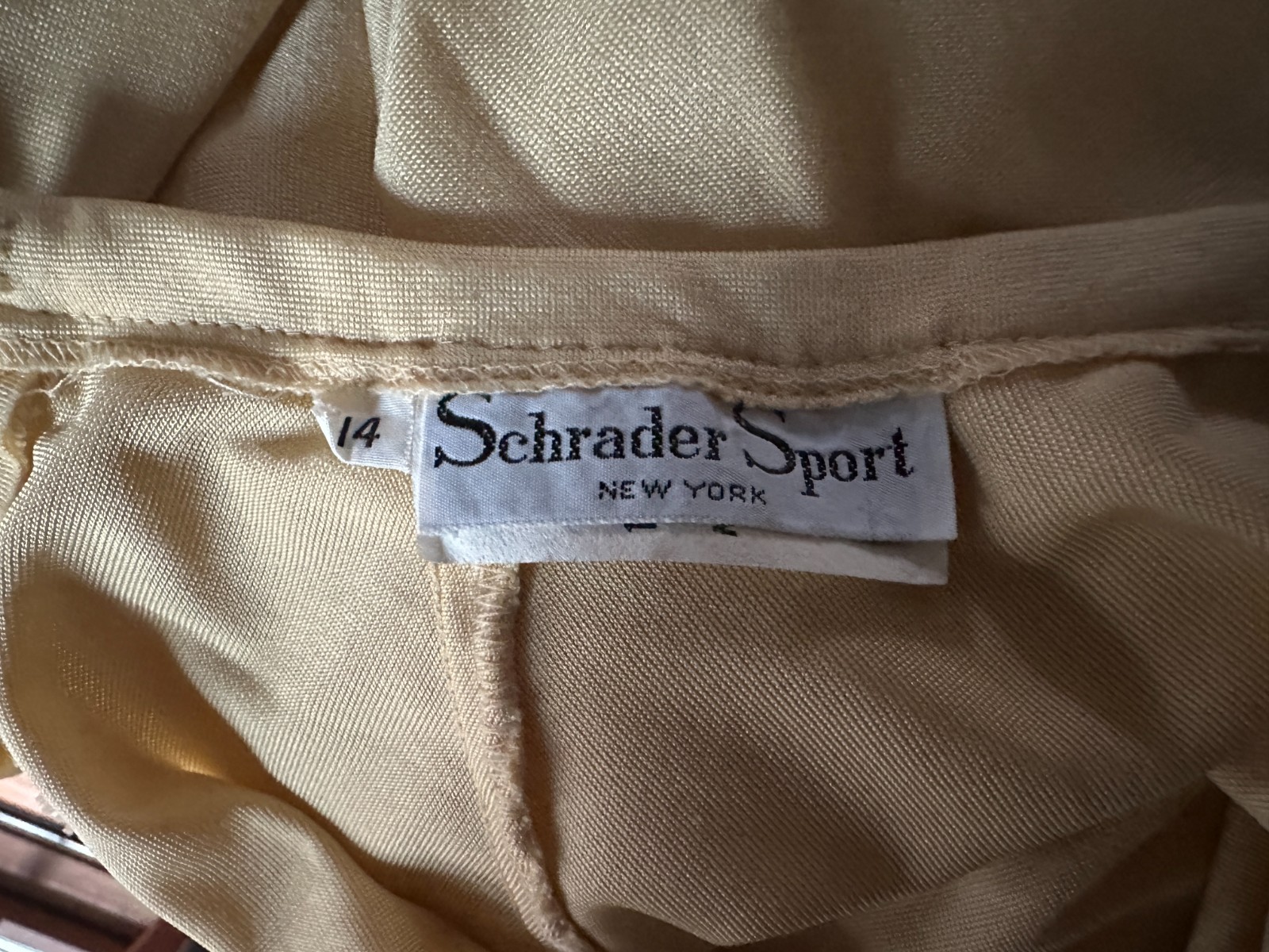 Vintage 1970s Flowing Buttery Ivory Quiana Knit Dress Schrader Sport New York