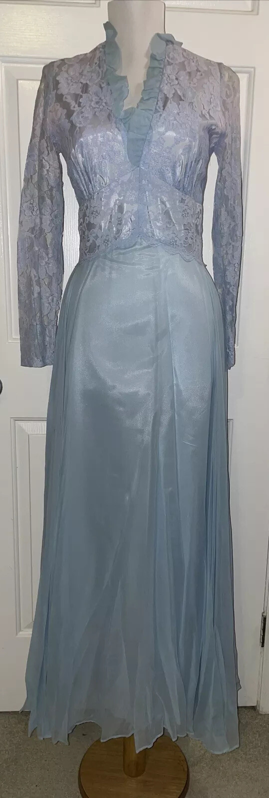 JC Penney Fashions Vintage Baby Blue Dress Chiffon