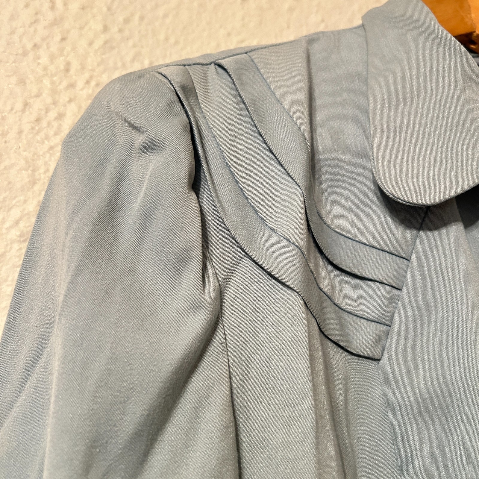 Vintage 1940’s Lampl Women’s M Blue Wool Gabardine Skirt Suit