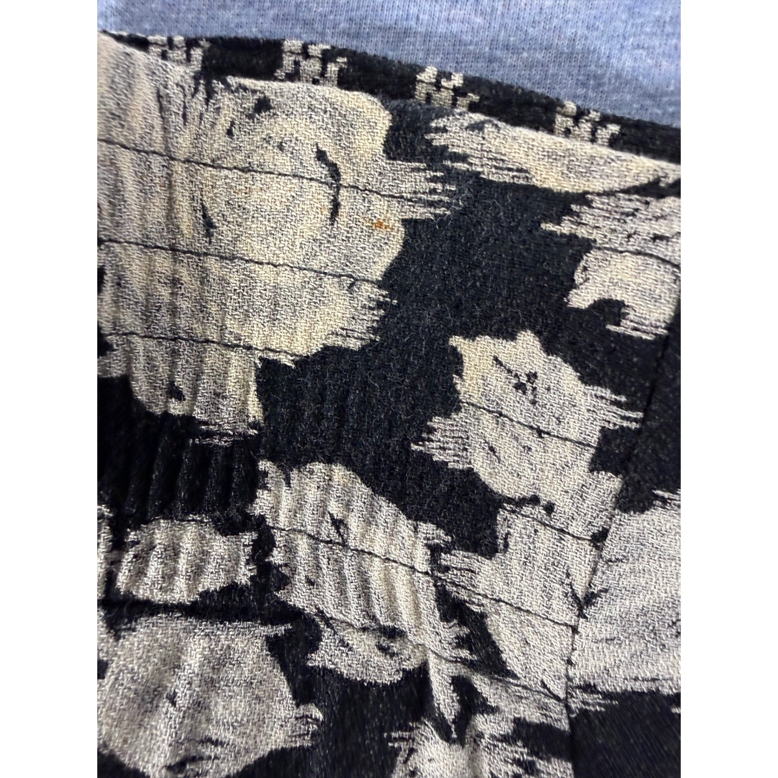 Marsha Brander for Componix Vintage Floral Maxi Skirt Black Cream Wool Blend 10