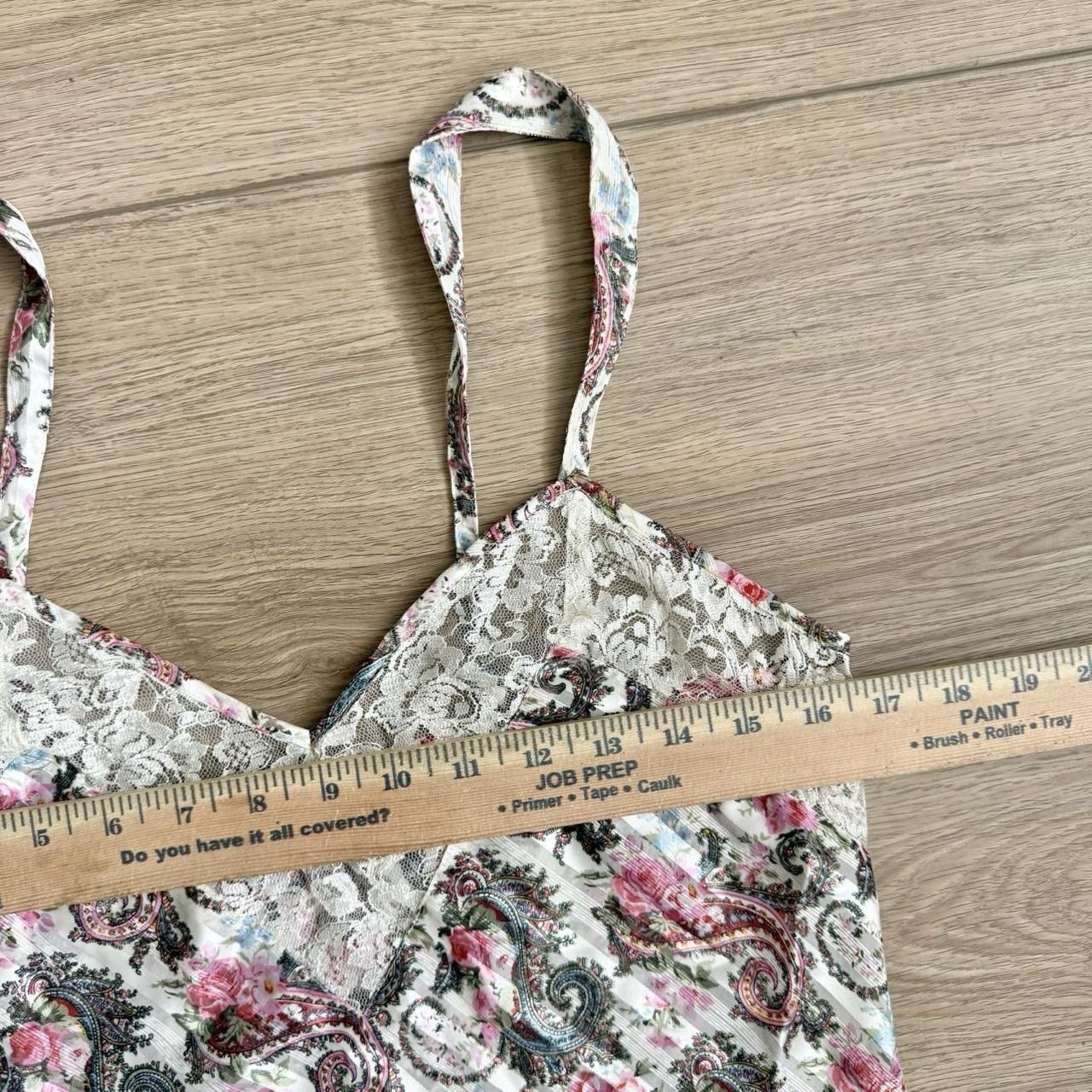 Vintage 90s Victorias Secret Floral Paisley Lace Camisole White Pink Multi Color