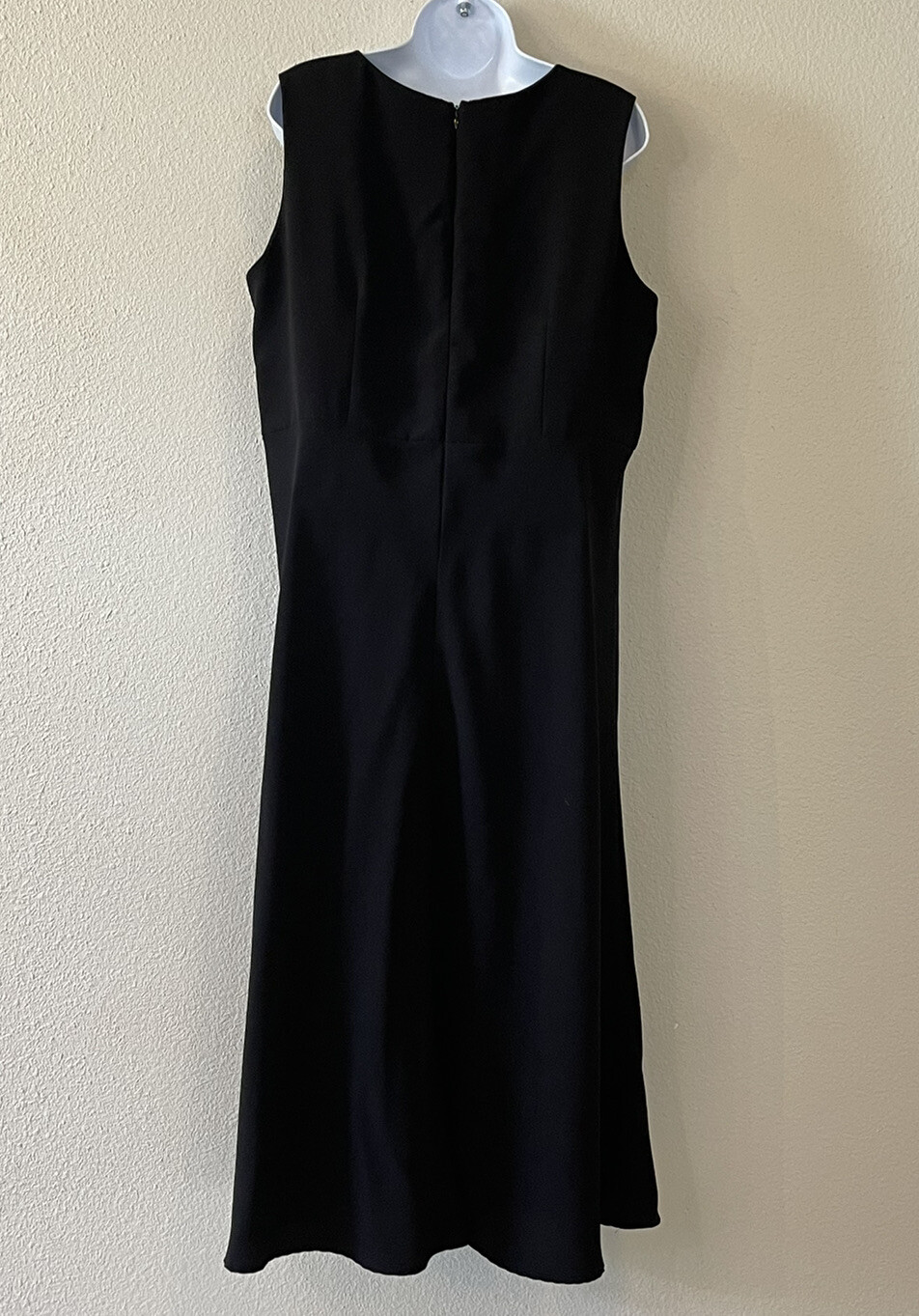 Vintage Willi Of California Black Sleeveless Long Dress Made In USA Size 16