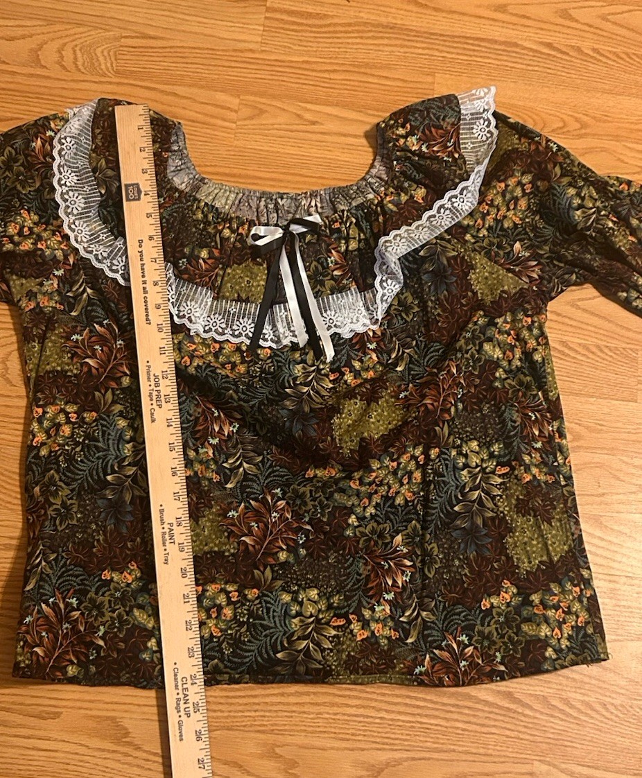 Vintage Fun&Fancy Originals Square Dance Floral Outfit Circle Skirt Sz XL
