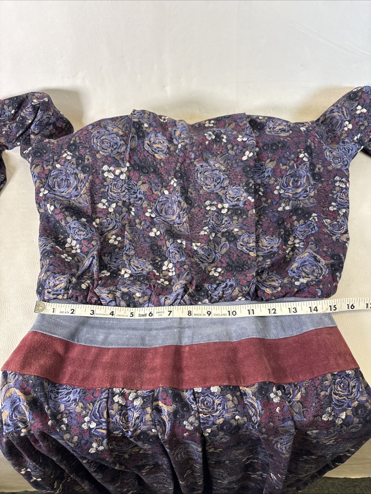 VTG 80s Secretary Dress Rayon Paisley Midi High Neck Long Sleeve Patty O’Neil
