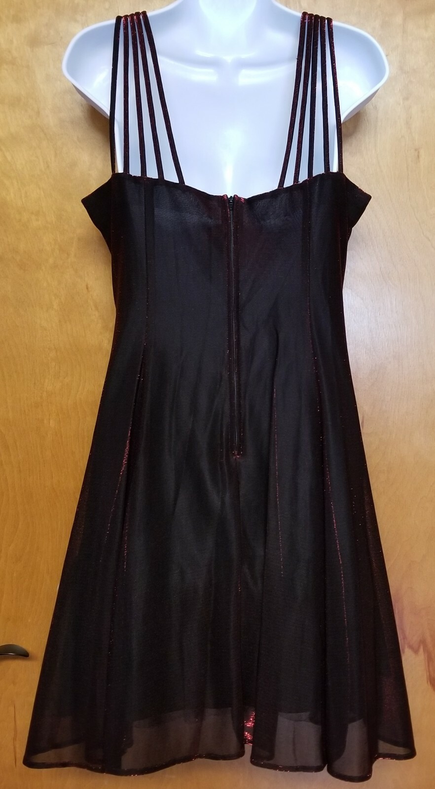 VTG All That Jazz Metallic Red Sparkle Cocktail Juniors Size 13/14 (Women’s M/L)