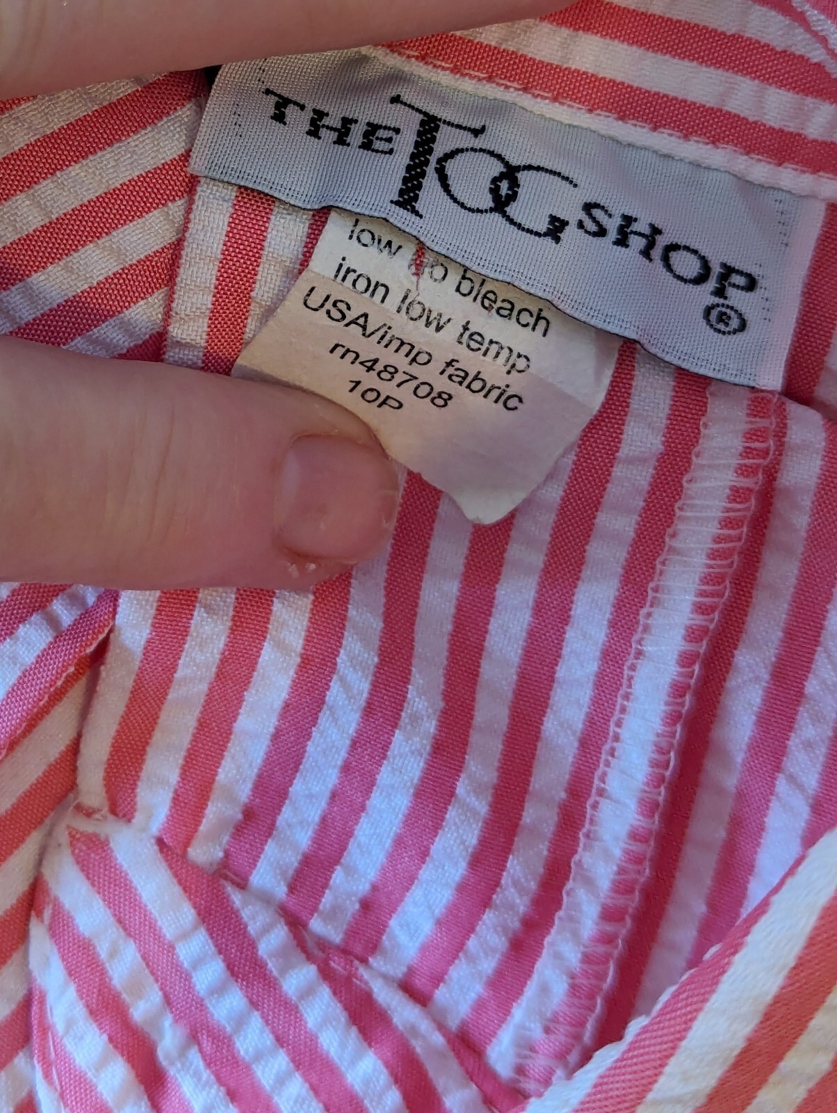 Vintage The Tog Shop Candystriper Buttondown Shirt Dress 10