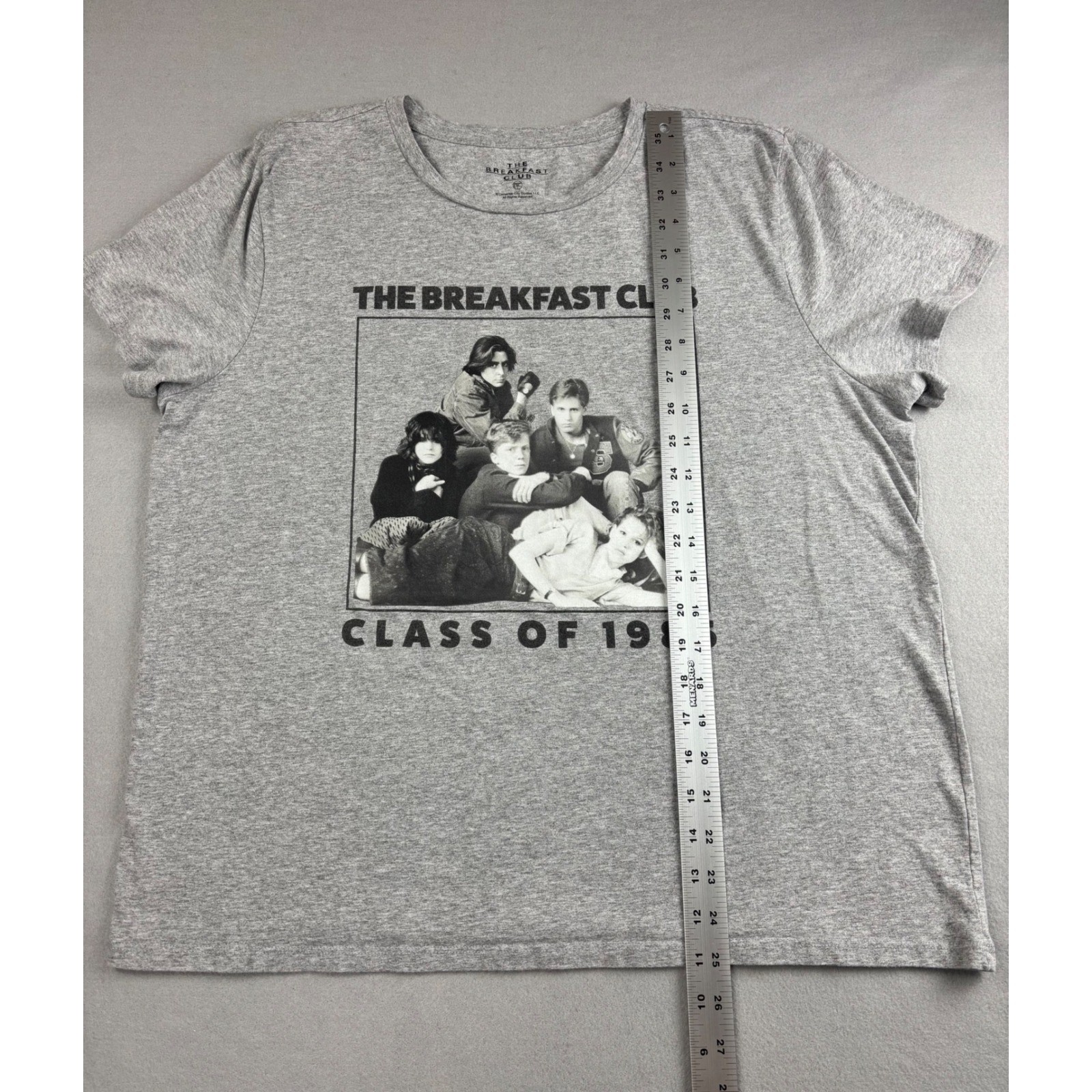 The Breakfast Club Shirt XL Gray Graphic Tee Womens Class of 1985 Movie 80s Vtg