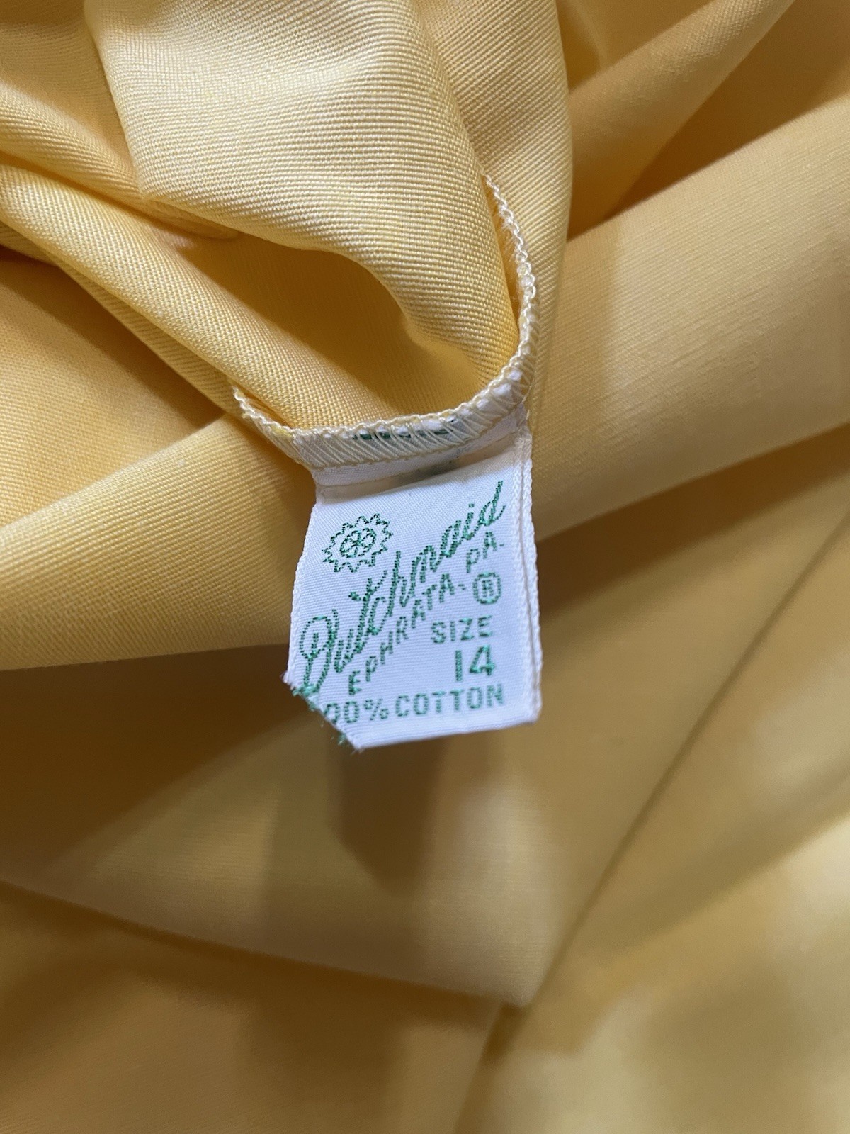 VTG 60/70s Dutchmaid Yellow Tennis Dress-Embroidered Rackets-Preppy-Mad Men vibe