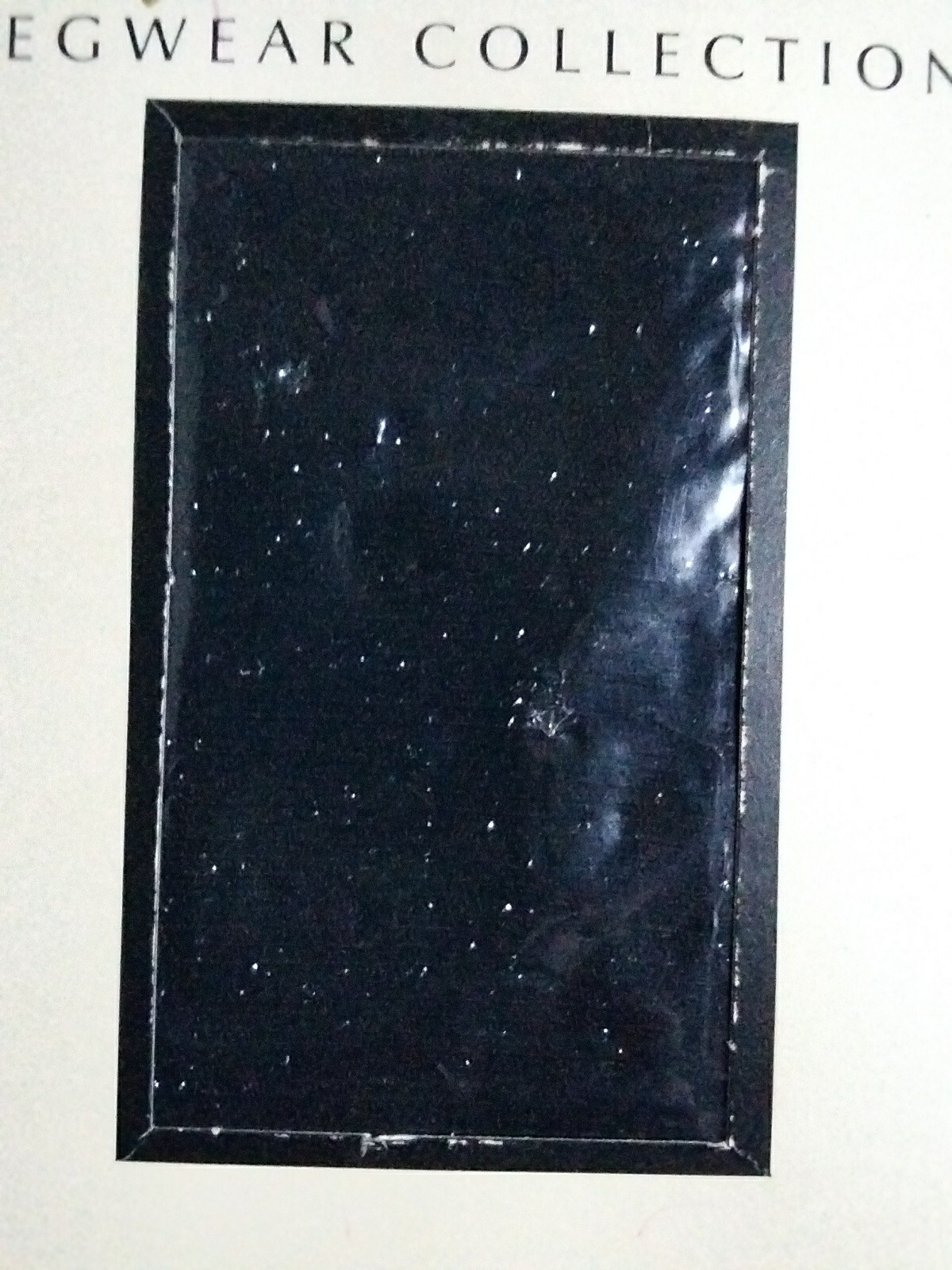 Vintage The Icing Silver Sparkle Black Pantyhose #741 M/L Silky Lycra Sheer Leg