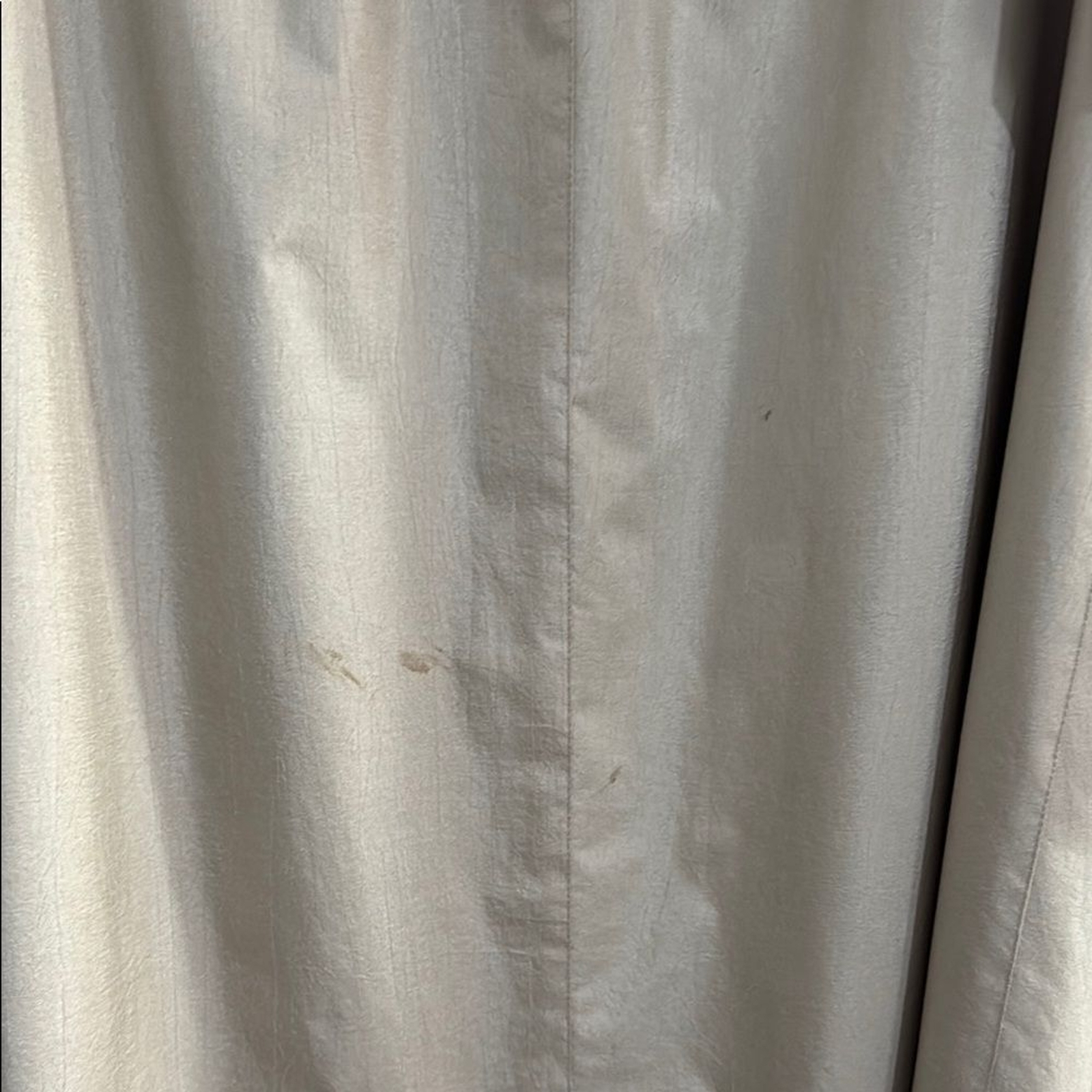 Worthington Essentials Long Beige Tan Trench Rain Coat 18WP Womens Rubber Back