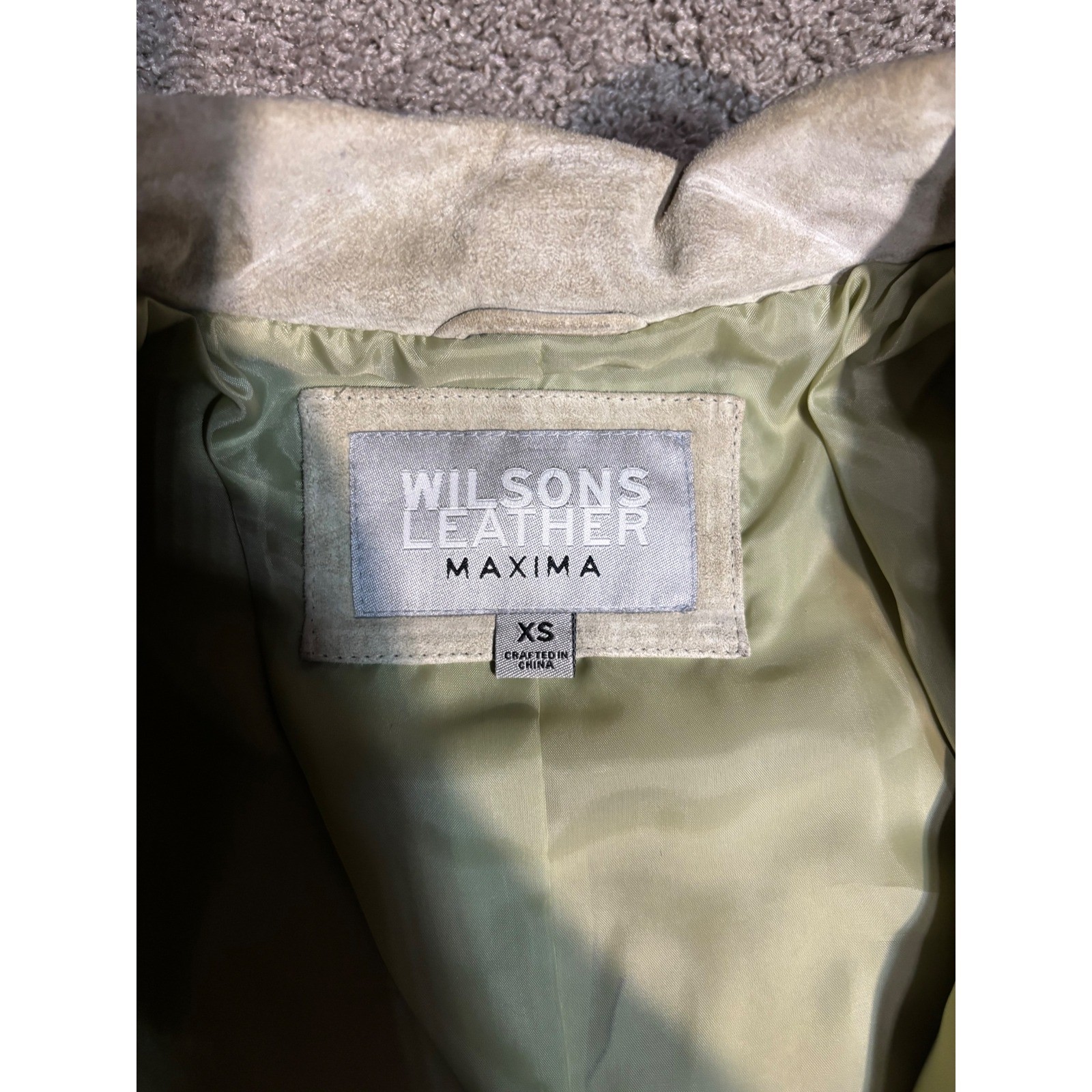Wilsons Leather Maxima Suede Jacket and PantsSet Vintage Western Sage Green 2 XS