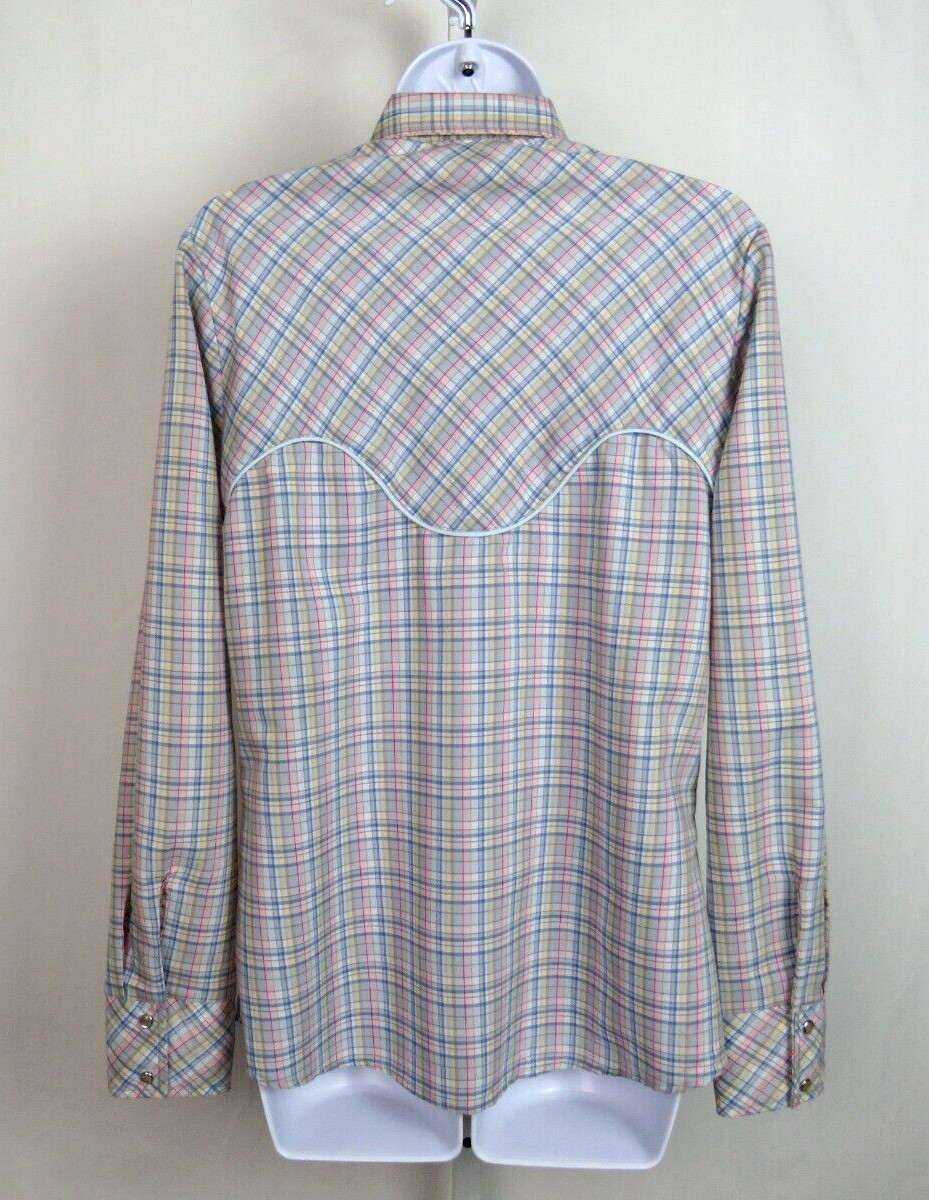 VTG 1960s 70s STAGE WEST BY PRIOR WOMEN’S WESTERN SHIRT PEARL SNAPS ROCKABILLY