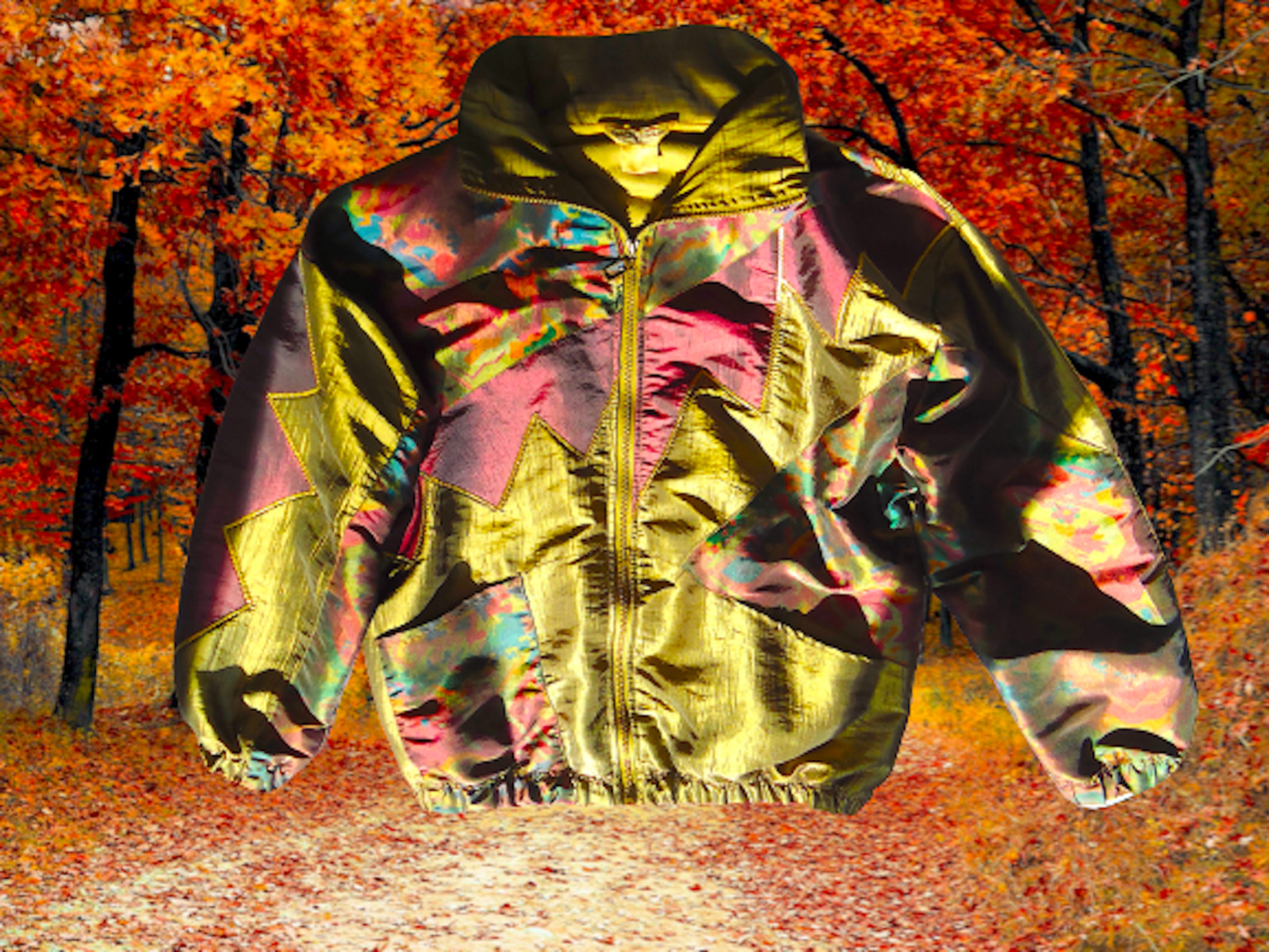 Great Cavalier by St. Paul Women’s Unique Vintage Olive/Purple Satin Look Blazer