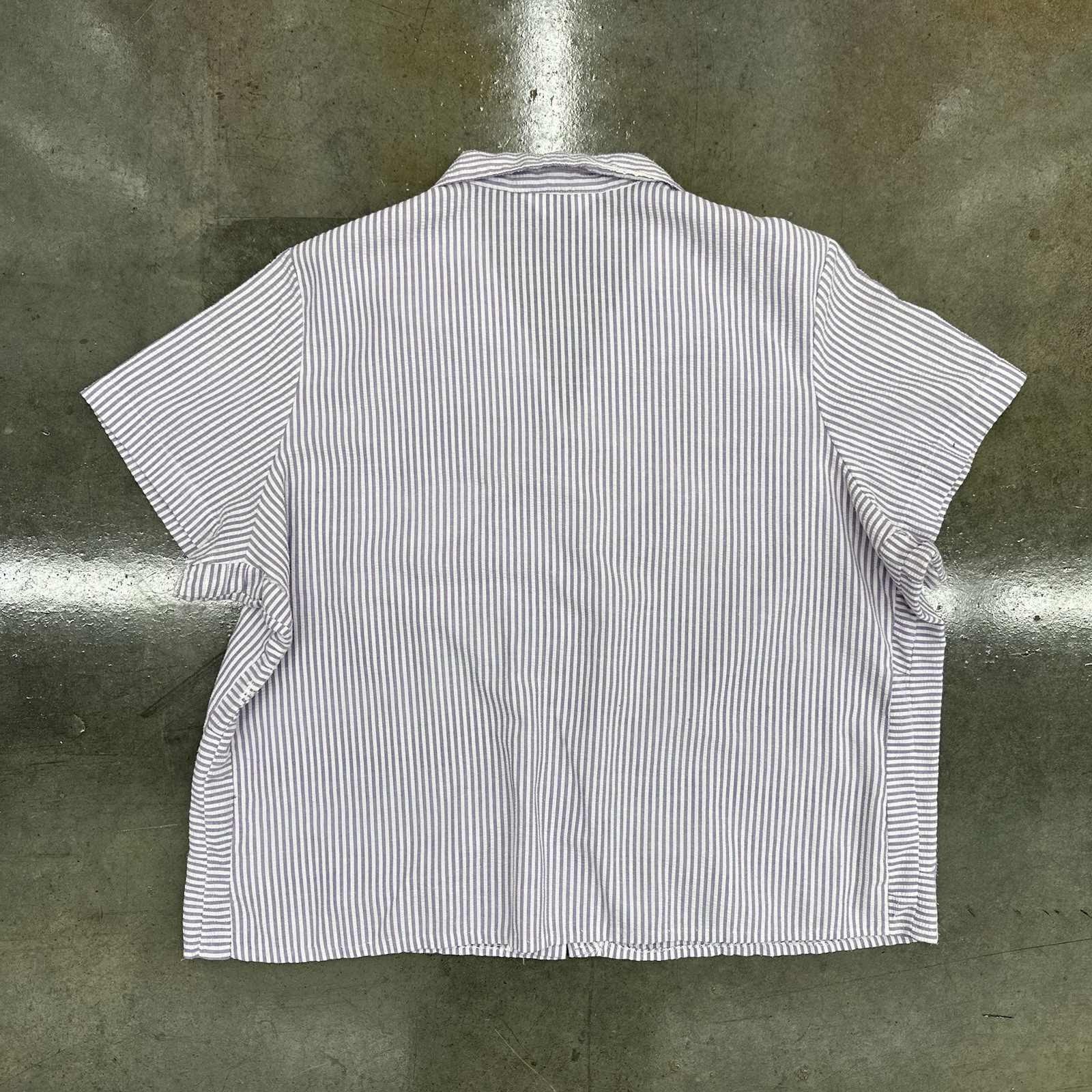 Vintage Sears The Fashion Place Women’s Loops Collar Button Up Shirt Purple