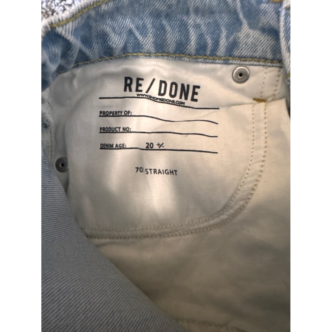 Re/Done 70s Original Straight color: Nu Disco High-Rise Straight Jeans