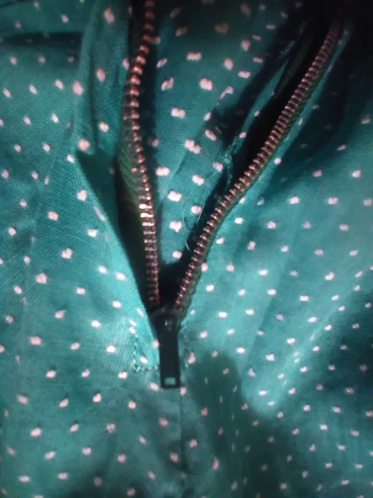 Vintage Dress 50s 60s Swiss Dot Green Pussy Bow Xs Semi Sheer Cotton Fit Flare
