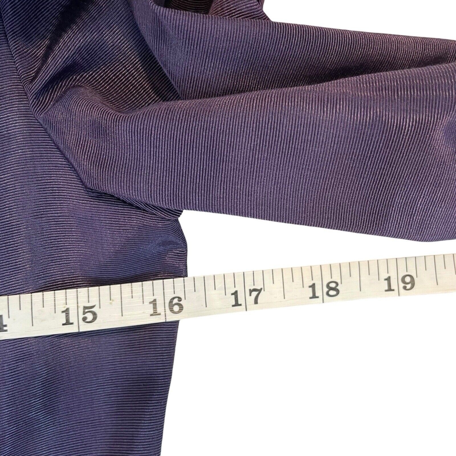 VTG 80s 90s Scott McClintock 2 Piece Skirt Suit Sz 8 Purple Taffeta Lace Collar