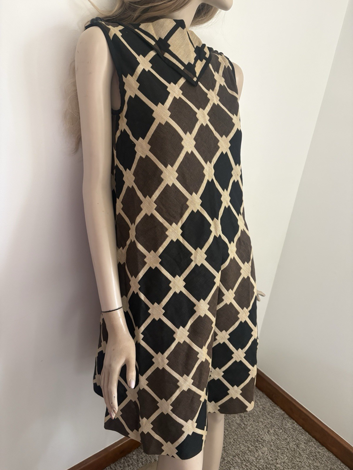 Mod Iconic Vintage 1960s 70s Women’s High Fashion Dress Bleeker at