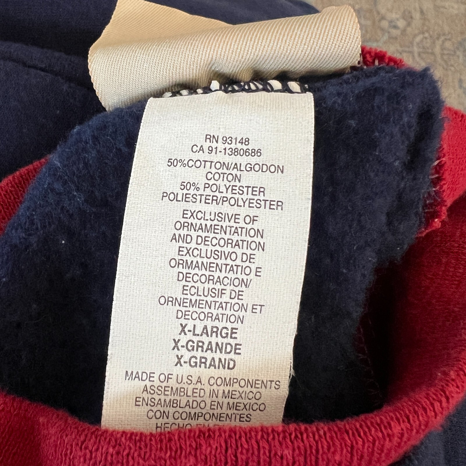 Top Stitch by Morning Sun Navy Blue Christmas Cat Sweatshirt sz XL Grannycore