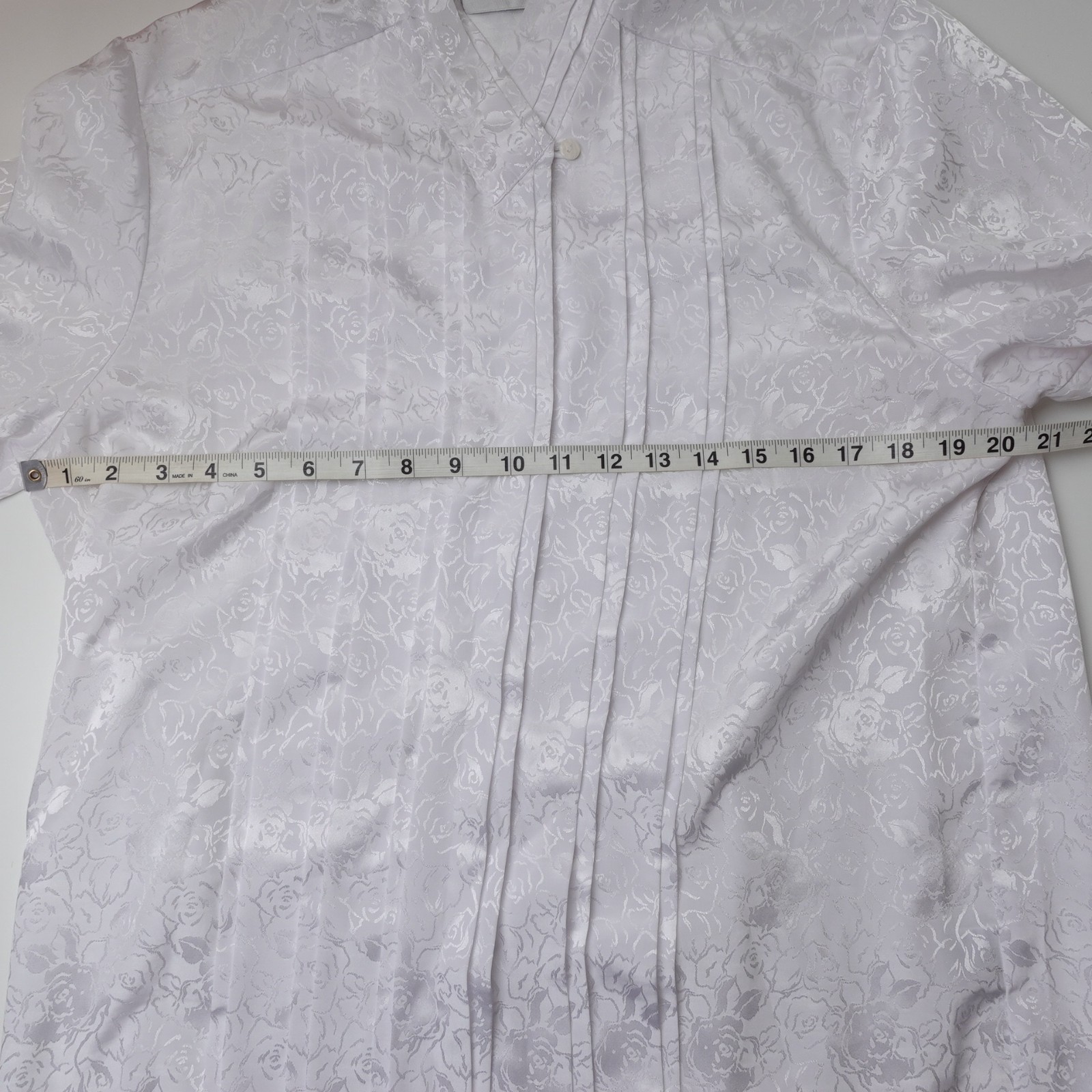 Vintage 90s Claudia Richard Pleated Floral Long Sleeve Shirt Blouse 14 Large
