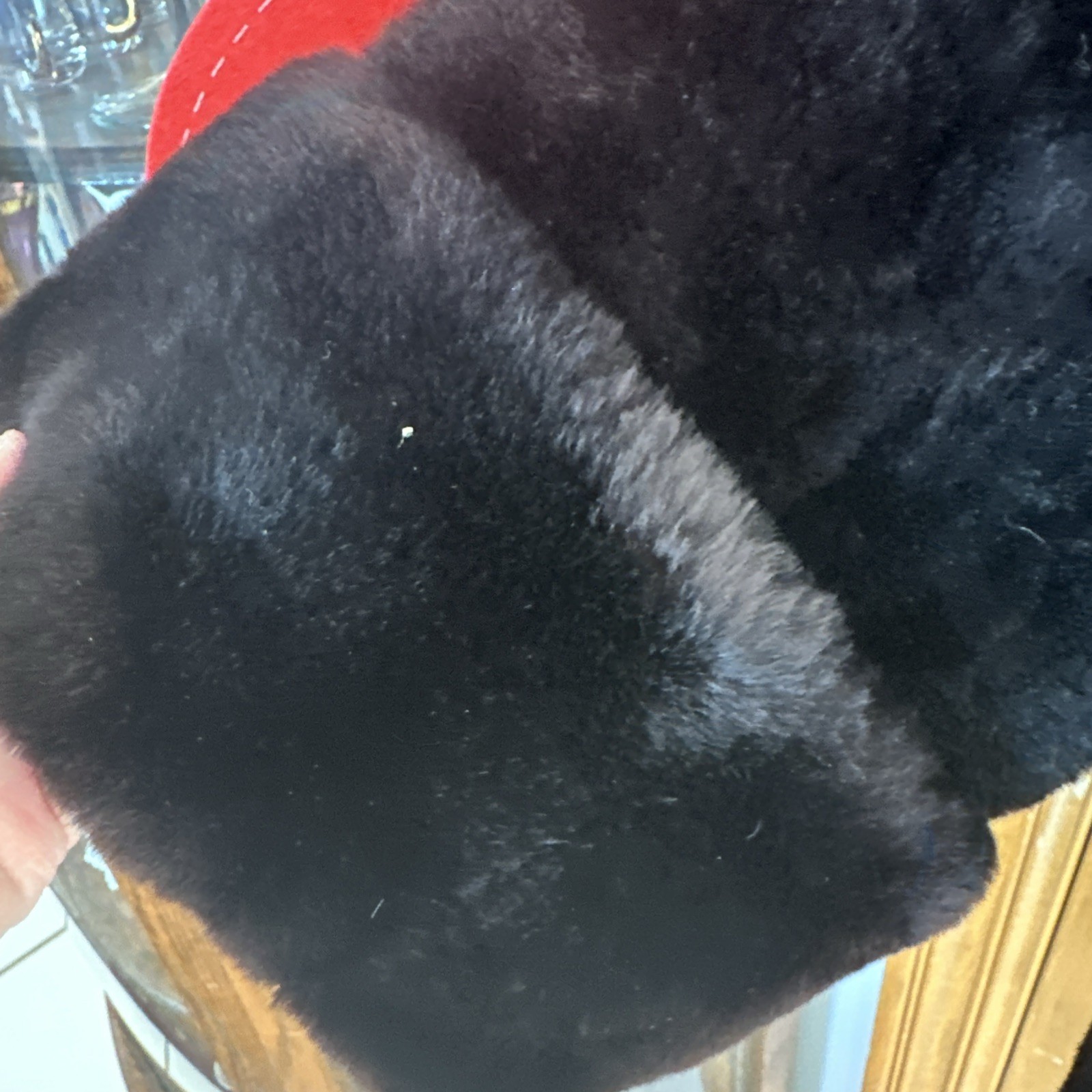 Vintage Mouton Lamb Fur Coat Dark Chocolate Brown Shawl Collar Cuffs Pkts Lined