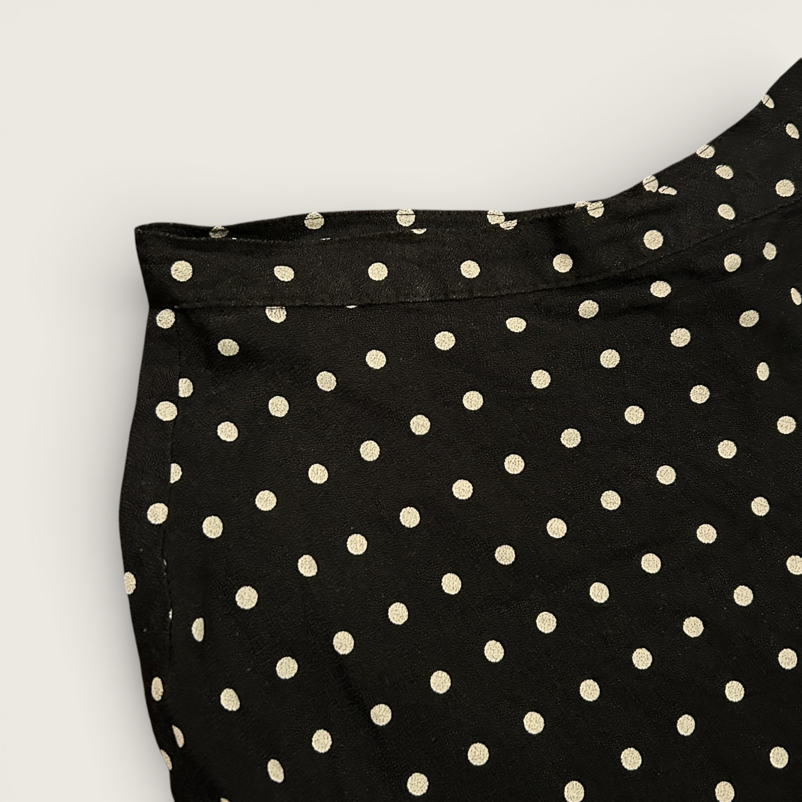 Vintage 90s Jay Jacobs Black Polka Dot Skirt Vintage A Line Mini Size 5 Small