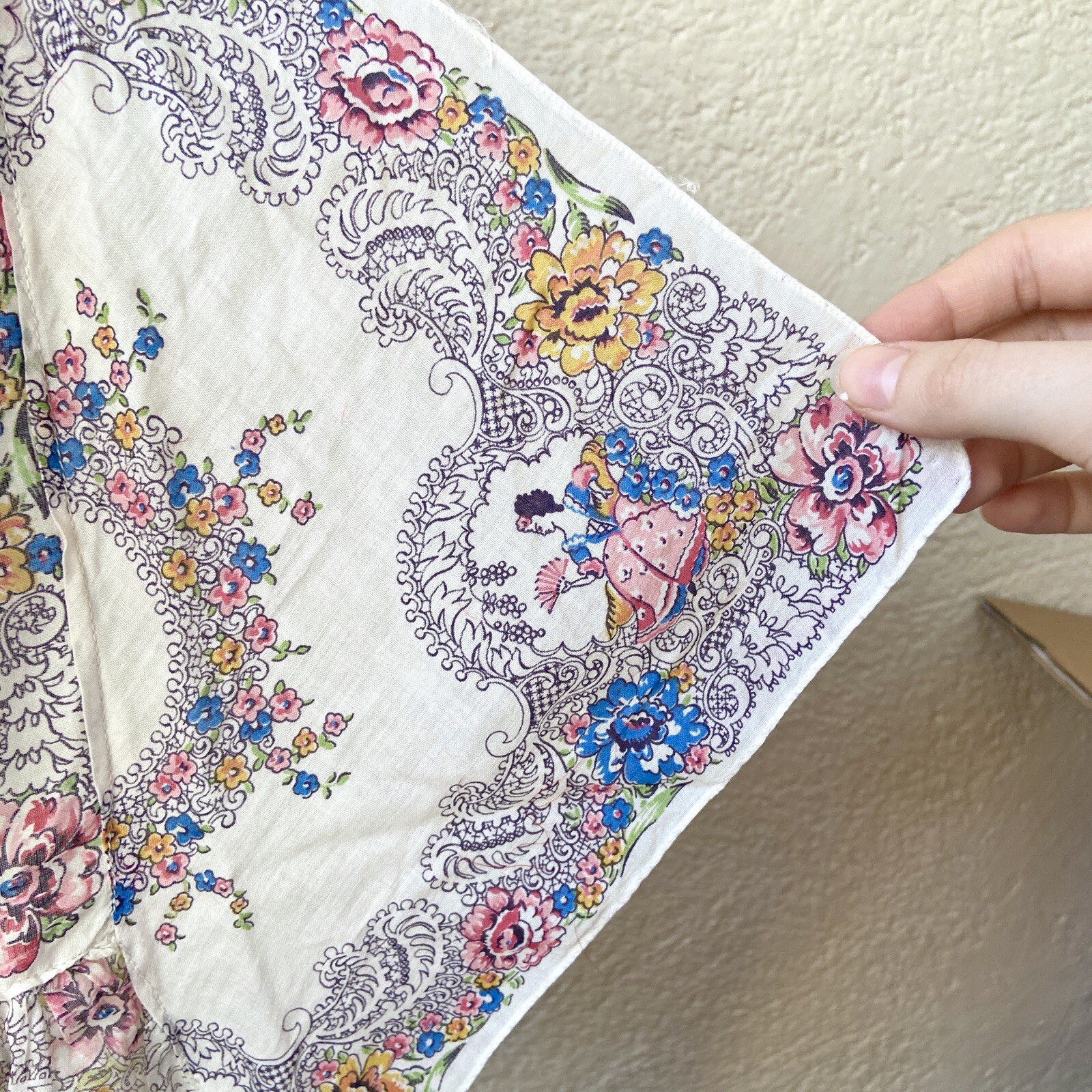 Stunning 1920s Antique Rococo Revival Floral Apron | Flapper Deco 1930s