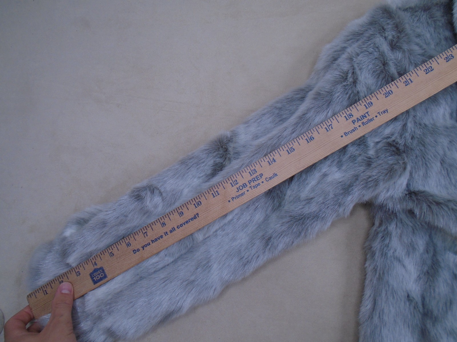 Vintage Dennis Basso Pelted Faux Mink Gray Jacket Coat Zip Front Medium NWT!